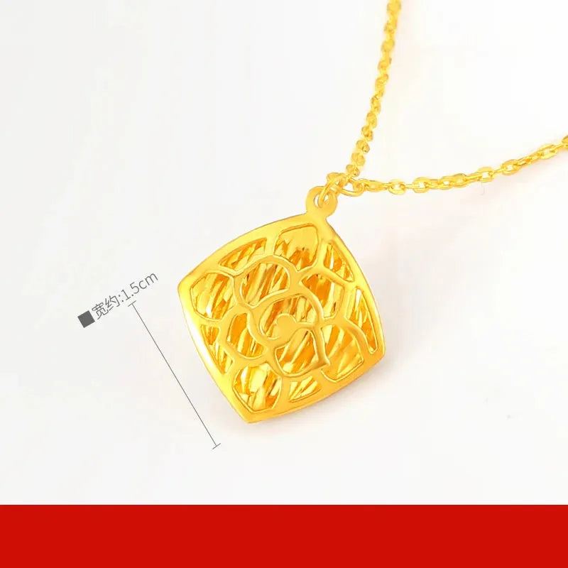 24K Pure Gold Necklace Real AU 999 Solid Gold Chain - Classic & Trendy Fine Jewelry for Women - Perfect for Parties, Weddings & Special Occasions - Hot New 2023 Collection