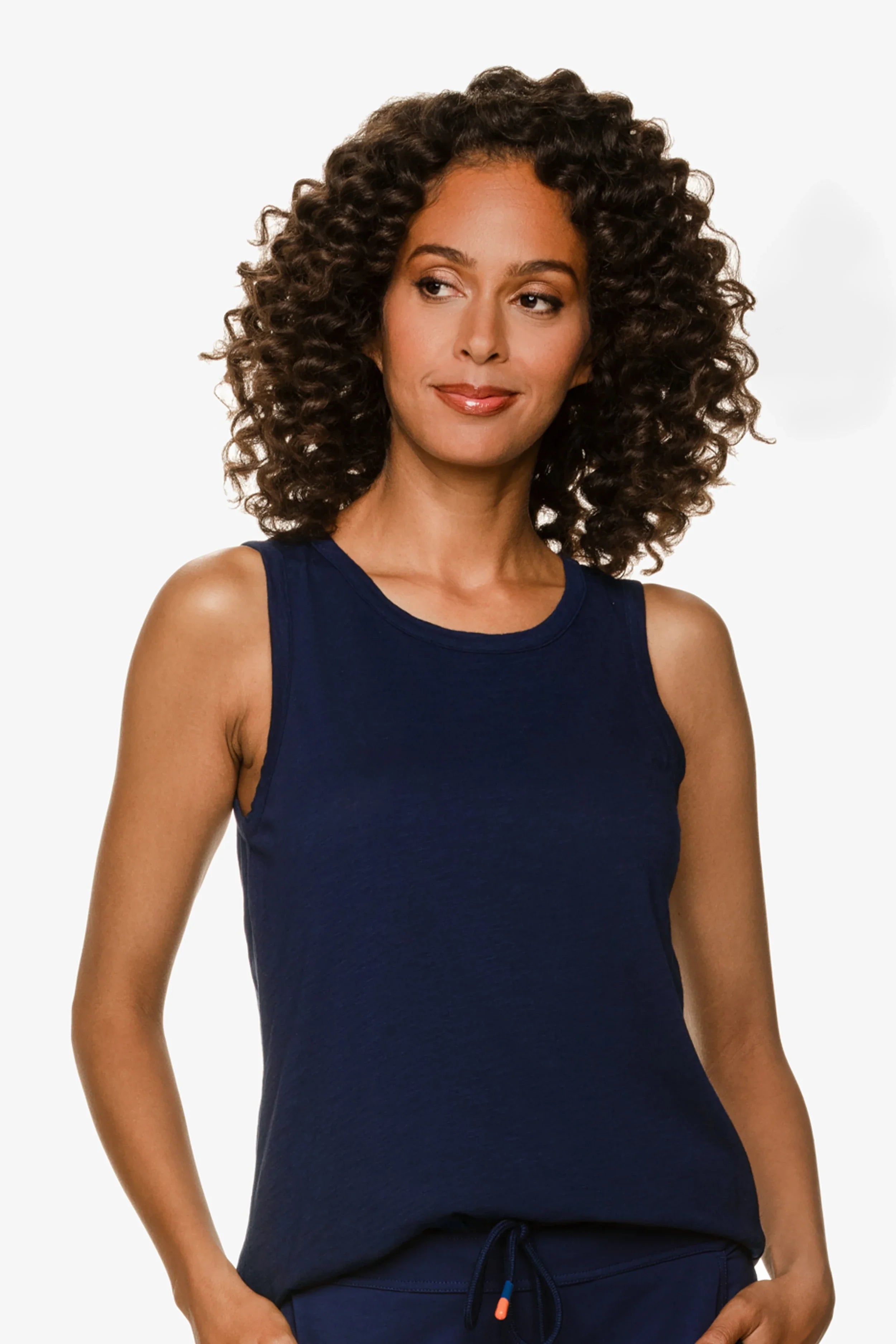 Classic Navy Blue Tank Top for Women - Comfortable Cotton Casual Shirt for Summer, Gym, and Everyday Wear