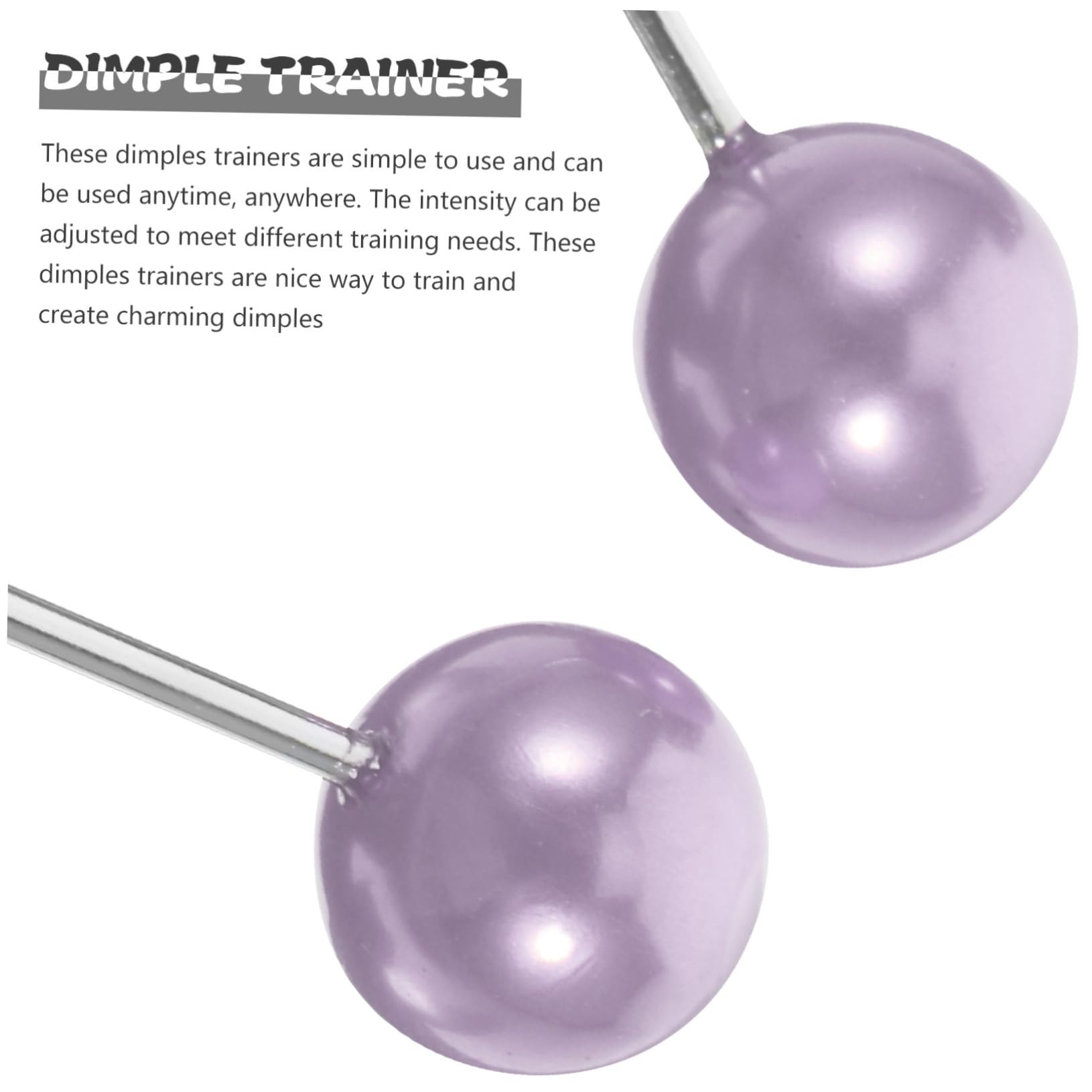MagicLulu 1 Pair Alloy Facial Dimple Trainer - Face Scrubber & Massager for Smile Exercise, Skin Cleansing & Relaxation | Purple | Perfect for Daily Skincare Routine & Spa Treatments