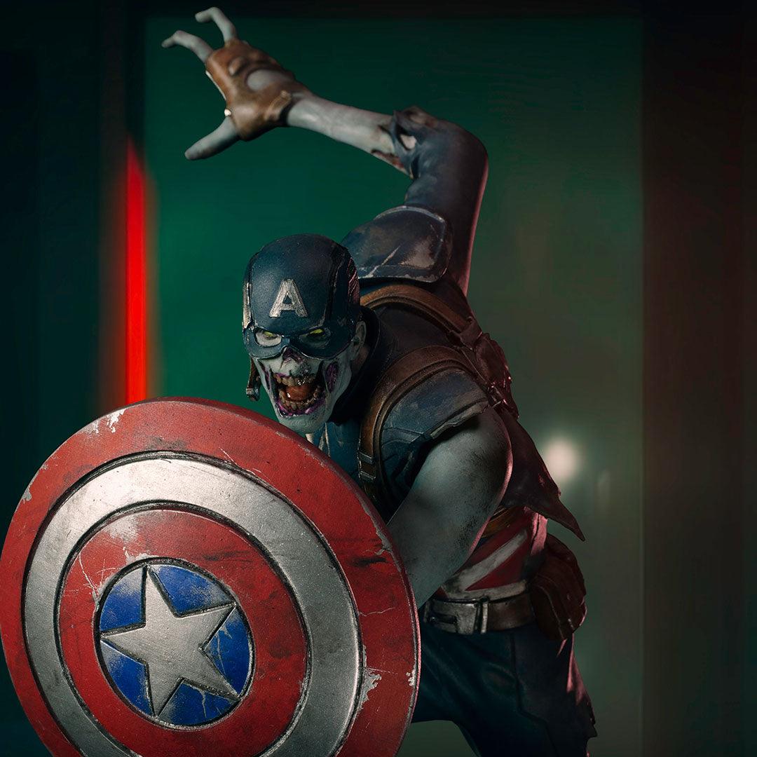 Iron Studios What If... Captain America Zombie Art Scale 1/10 Statue - Marvel Zombies Collectible for Display & Home Decor