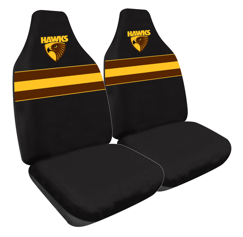 **AFL Hawthorn Hawks Car Seat Covers - Front Pair Size 60 | Premium Fit for Toyota, Ford, & More | Perfect for Game Day & Road Trips**