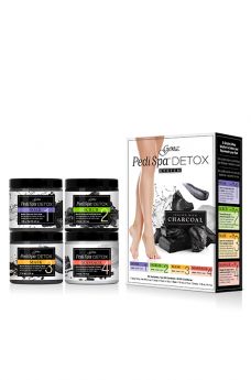 GENA PEDI SPA Detox Charcoal Foot Mask Kit - Exfoliating & Moisturizing Treatment for Soft Feet - Perfect for At-Home Pedicure & Relaxation