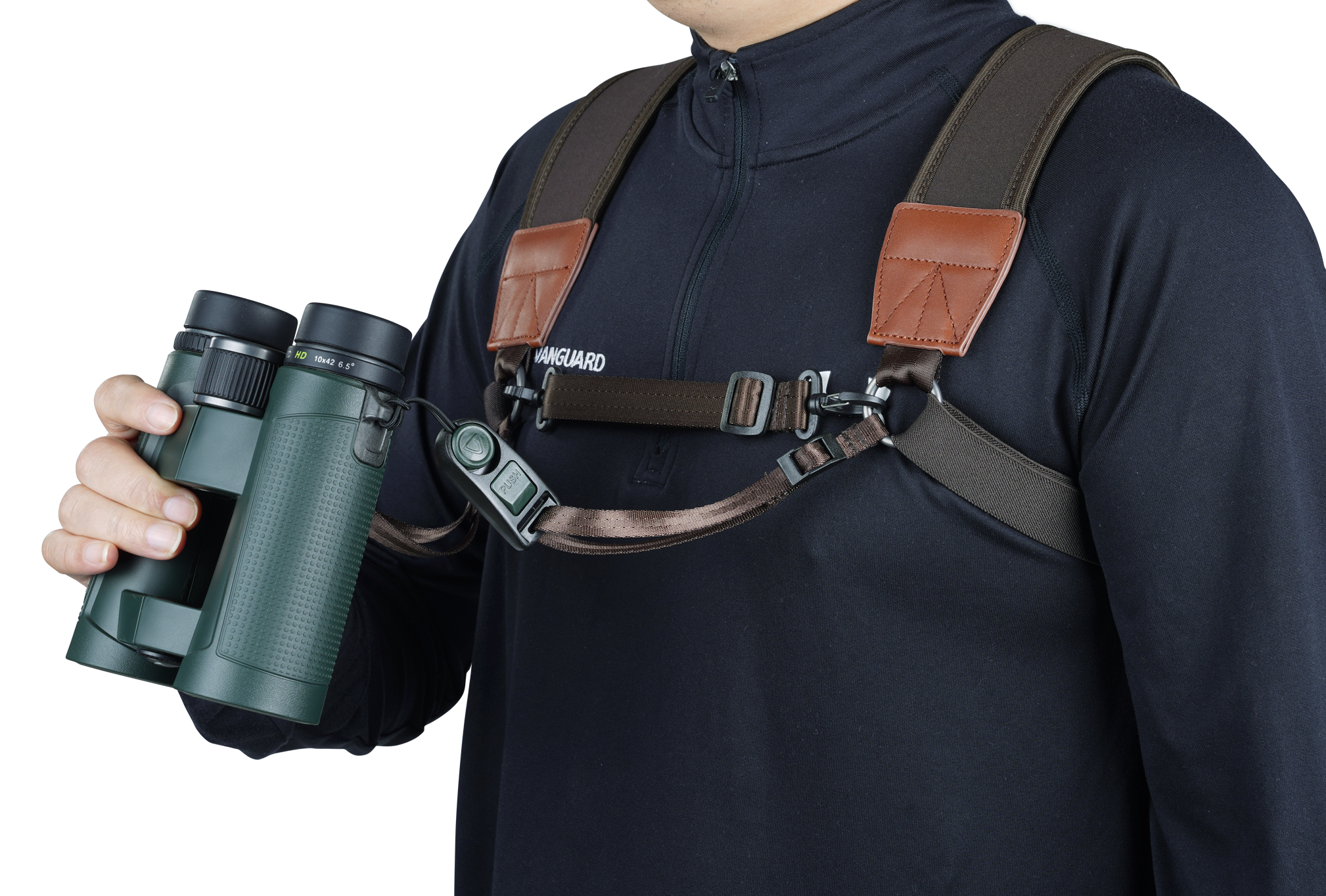 VEO Optic Guard Deluxe Optics and Camera Harness - Secure Black Strap for Binoculars, Spotting Scopes & DSLRs - Perfect for Hunting, Birdwatching & Outdoor Photography