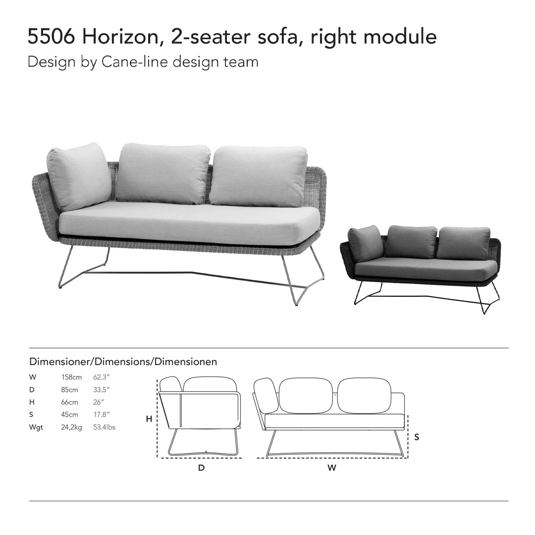 Horizon Pre-Configured Sofa Set - 2 Piece Modern Living Room Furniture for Small Spaces | Perfect for Apartments, Condos & Cozy Homes
