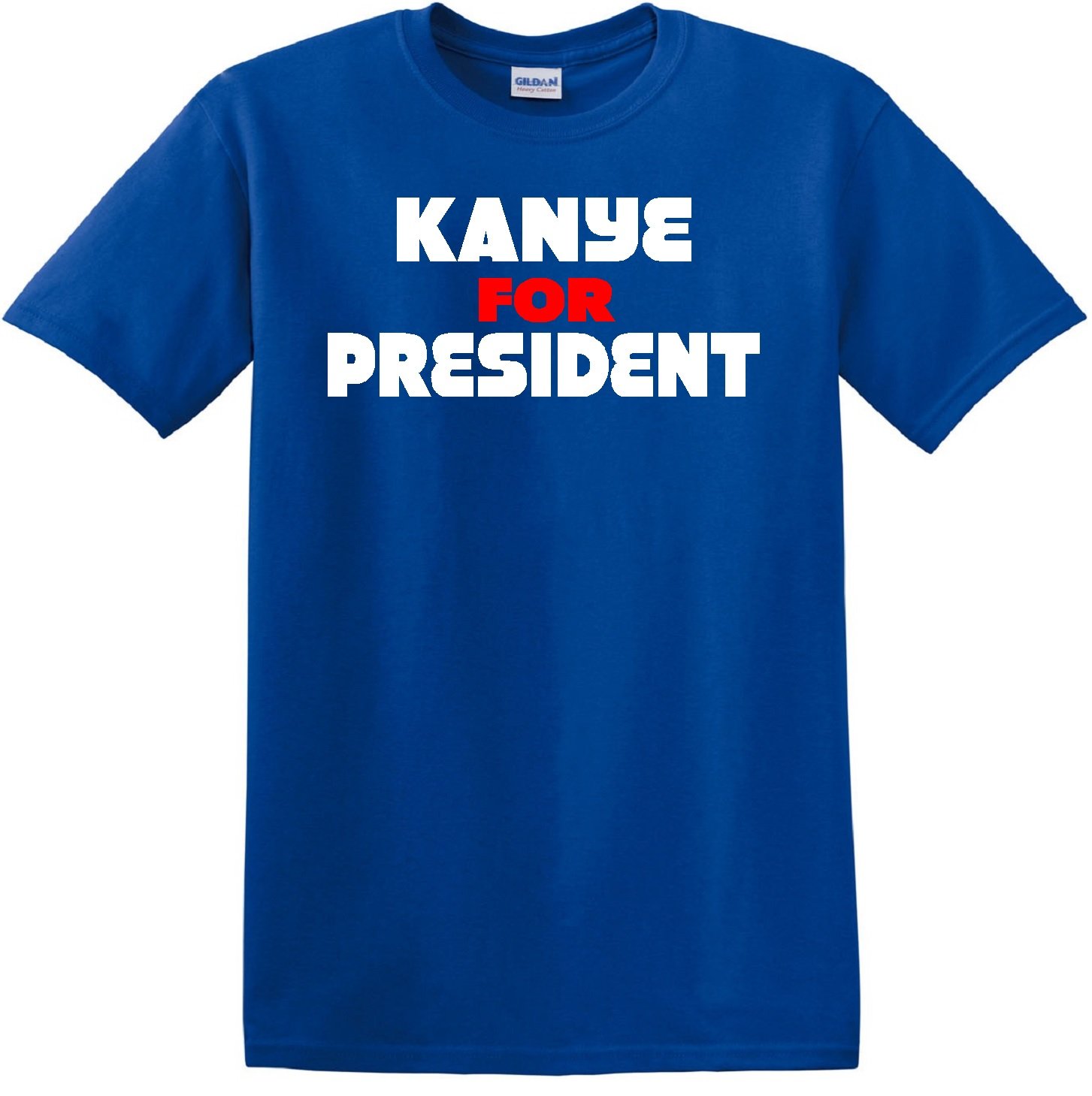 Kanye for President Royal Blue T-Shirt - Funny Political Graphic Tee for Men & Women - Perfect for Concerts, Rallies & Casual Wear