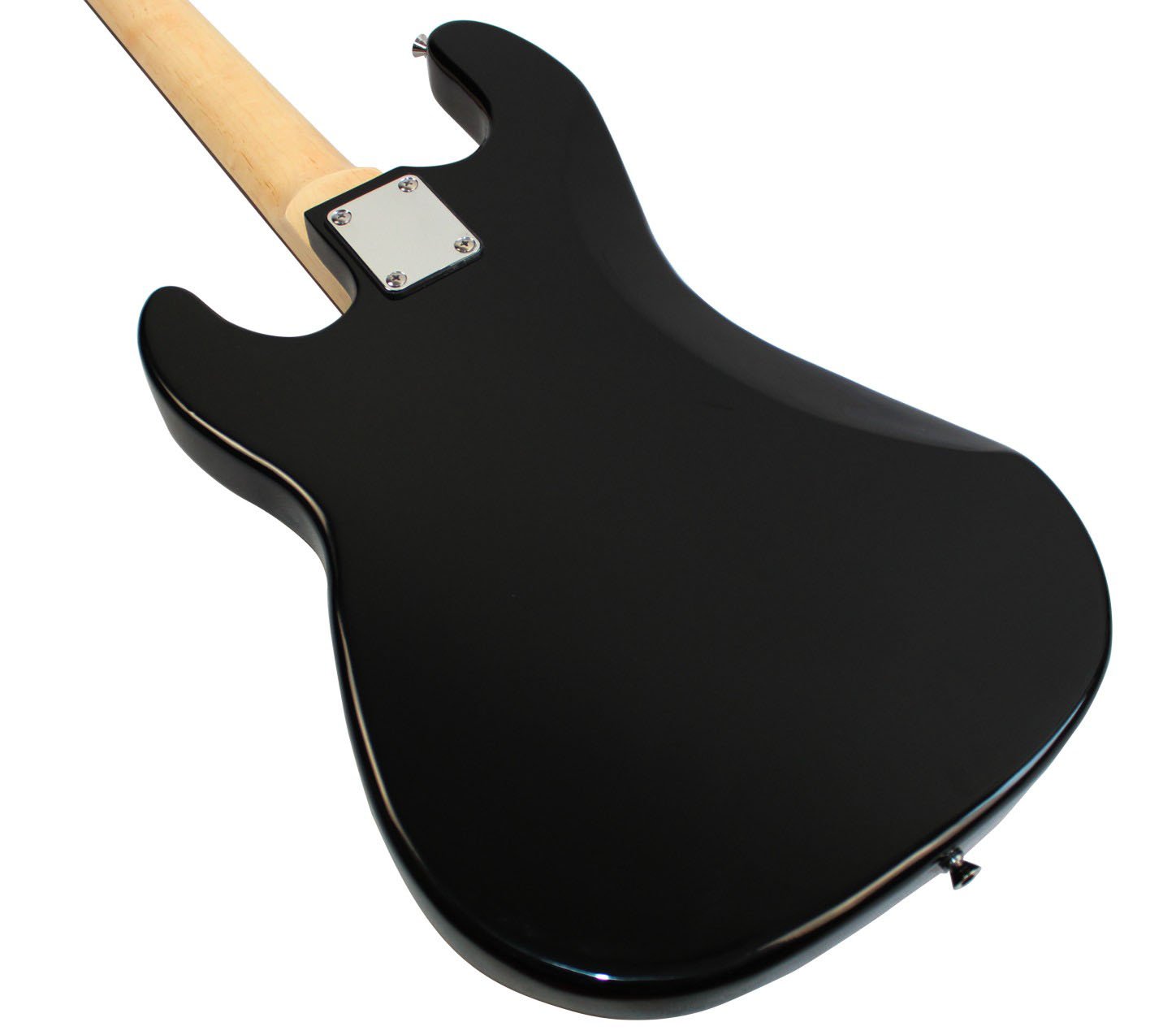 Stedman Beginner Bass Guitar Bundle with 15W Amp, Gig Bag, Accessories & Polishing Cloth - Black | Complete Starter Kit for New Musicians & Practice Sessions