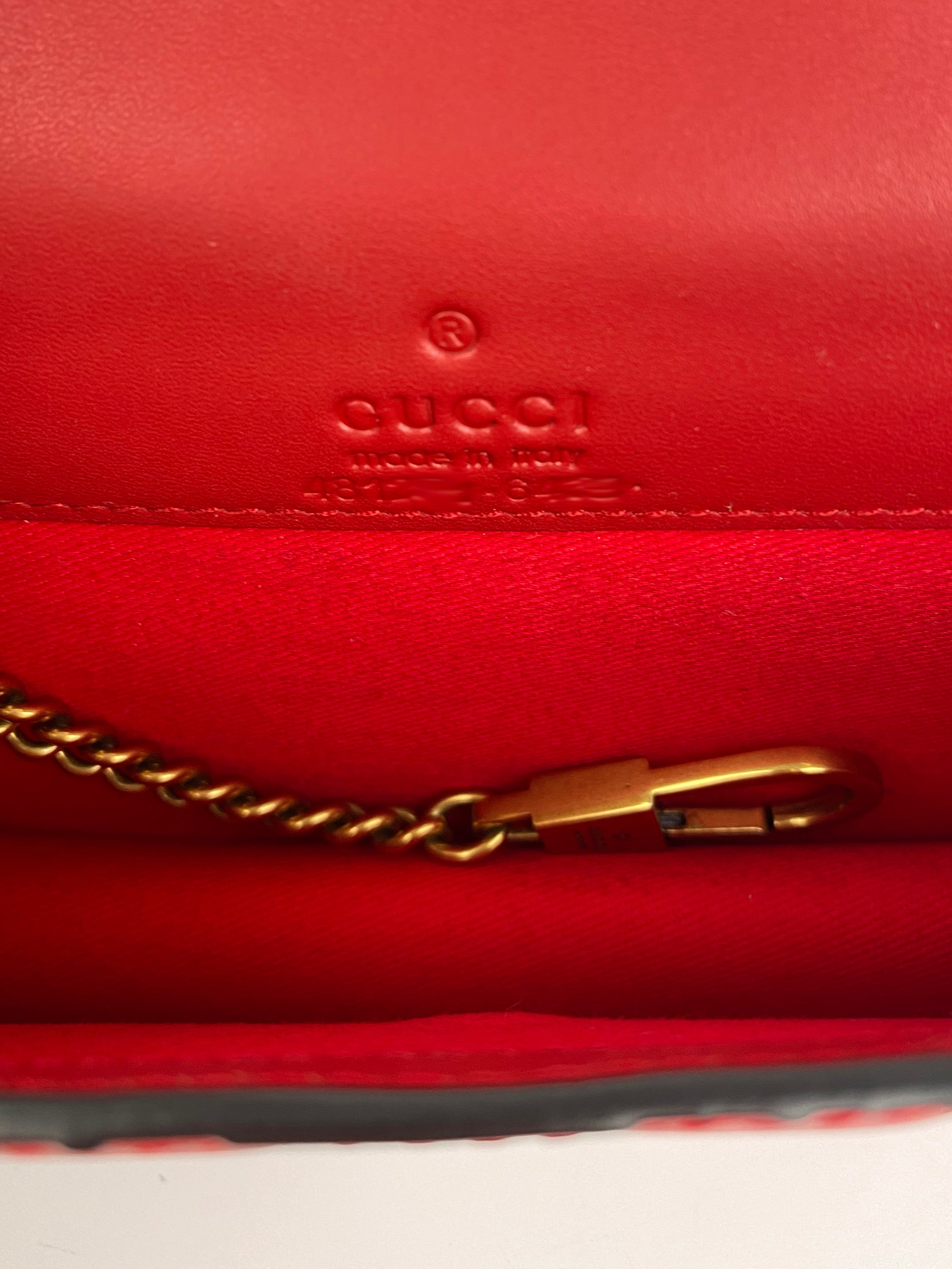 Gucci Red Mini Cherries Supreme Crossbody Bag - Luxury Designer Handbag for Women | Perfect for Parties, Date Nights & Special Occasions