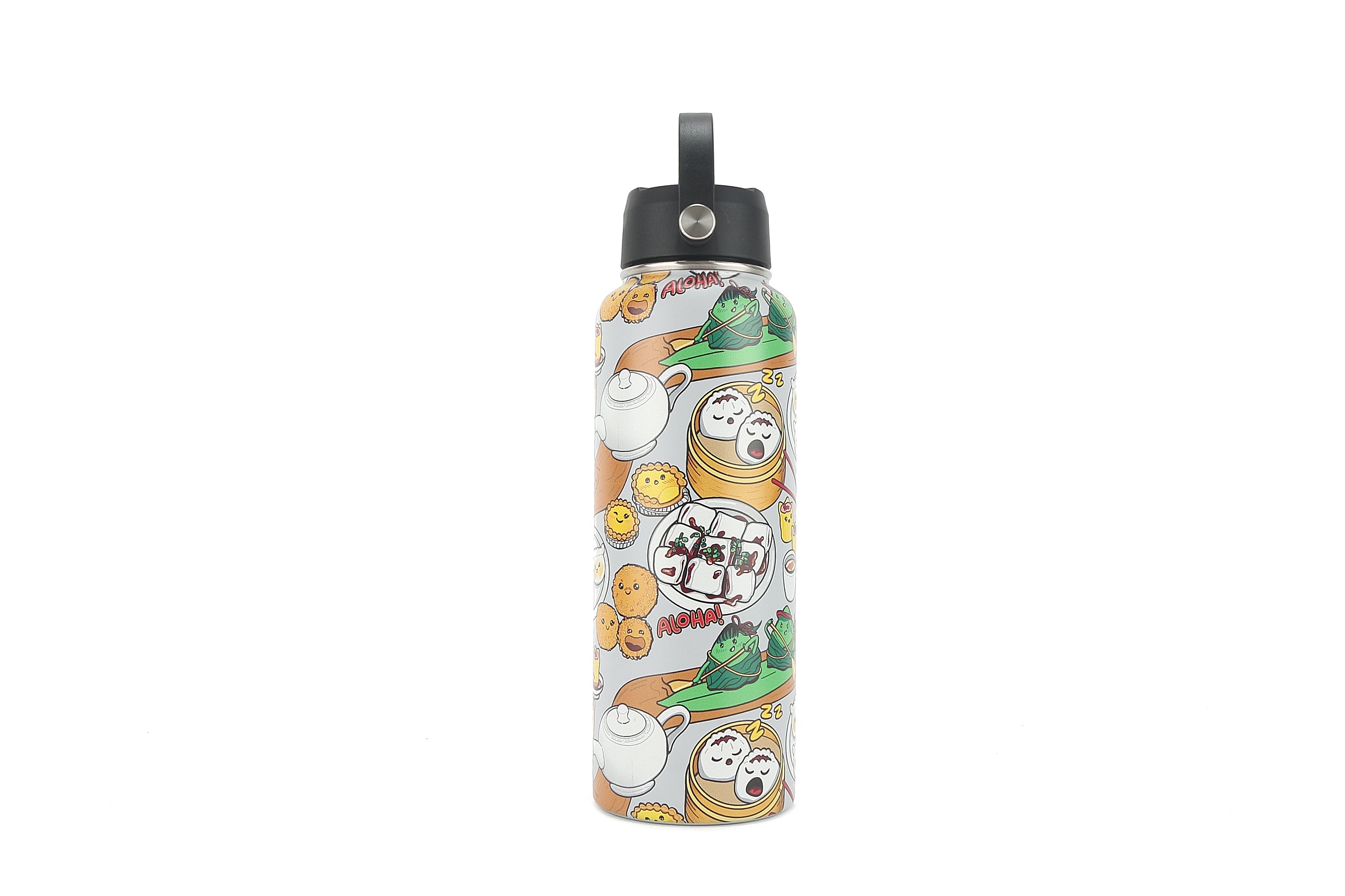 40oz Insulated Water Bottle - Leak Proof, BPA Free, Double Wall Vacuum Stainless Steel for Hot & Cold Drinks - Perfect for Hiking, Gym, Office & Travel (Dim Sum Grey)