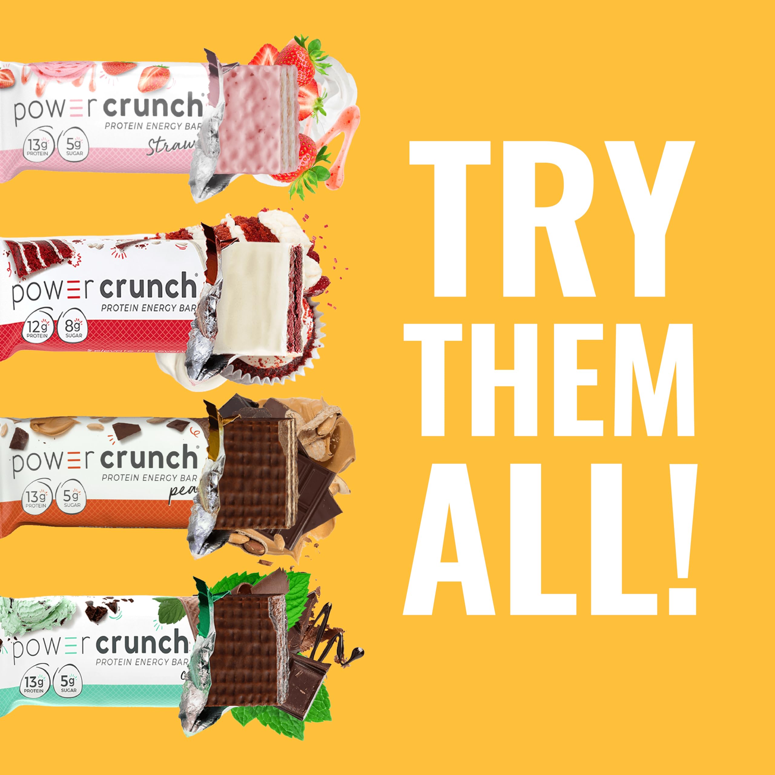 Power Crunch Protein Wafer Bars - 12 Pack (2 Boxes) | High Protein Snack with French Vanilla Creme Flavor | 1.4oz per Bar | Keto Friendly, Low Carb Energy Bars for Gym, Hiking & On-the-Go Nutrition