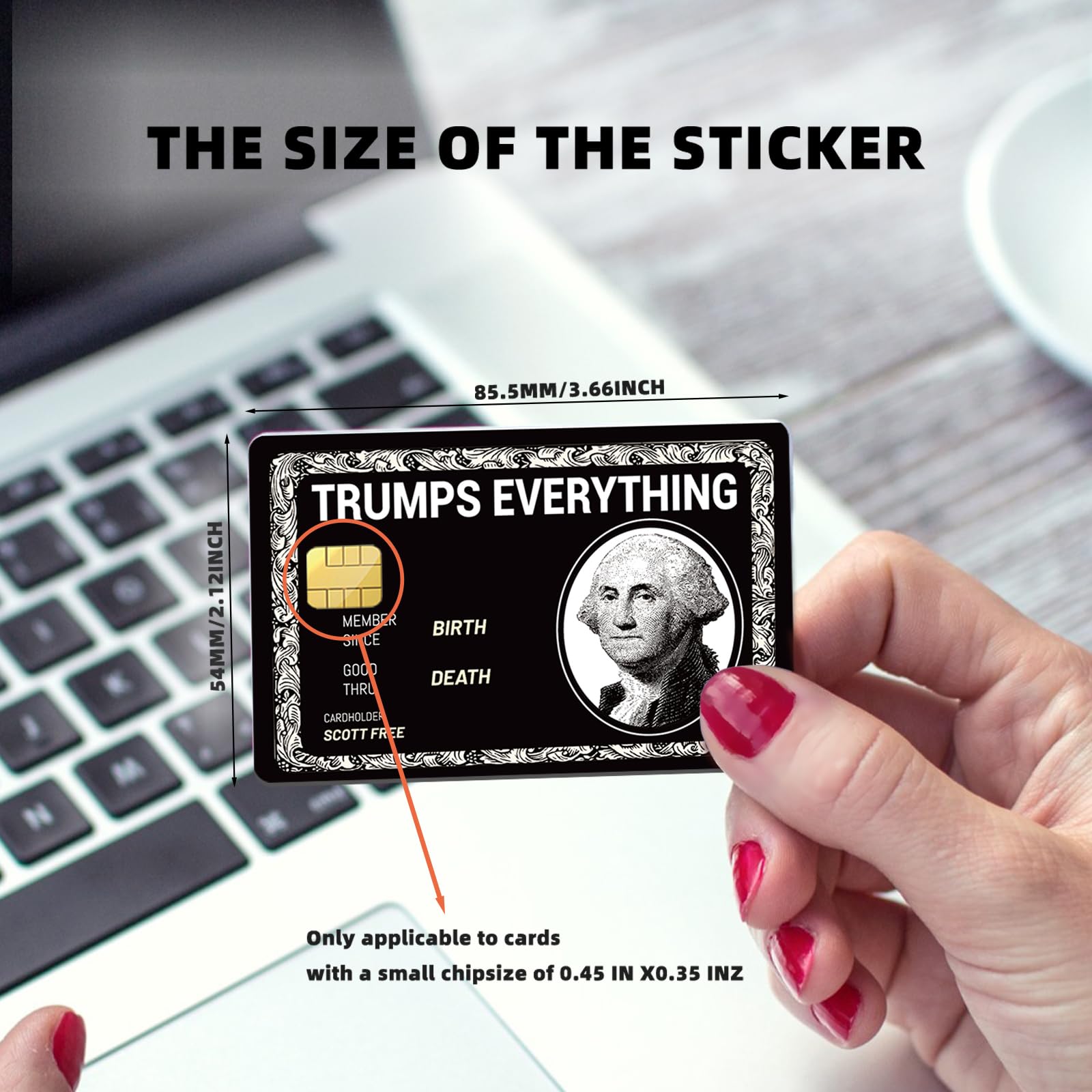 White Privilege Card Stickers - 3Pcs Removable Waterproof Skin for Credit & Debit Cards | No Bubbles, Slim Design | Perfect for Personalizing Bank Cards, Wallet Organization & Expressing Social Commentary