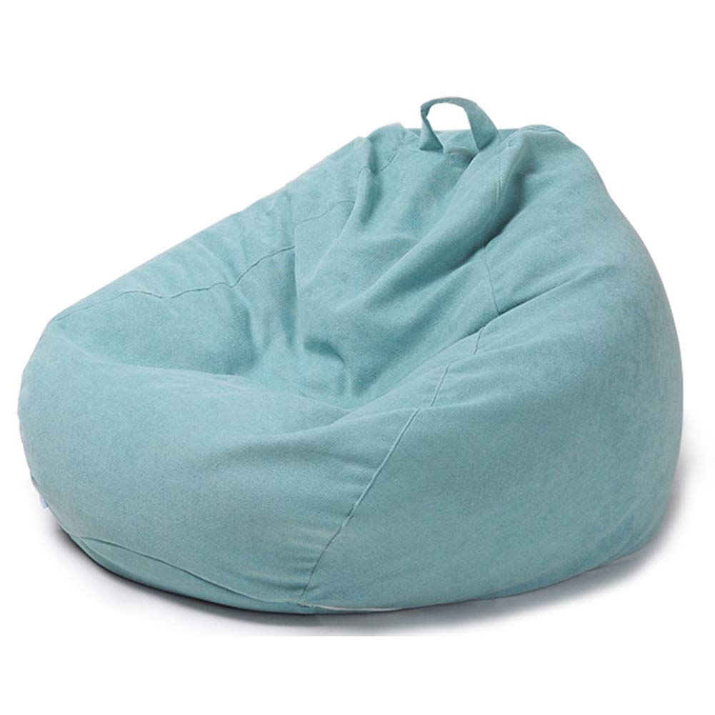 RTMX&kk XXL Classic Bean Bag Chair Cover - 120x120cm (47.2x47.2in) No-Fill Sofa Slipcover with Handle for Adults & Kids - Sky Blue - Perfect for Living Room, Bedroom, Dorm or Game Room Relaxation