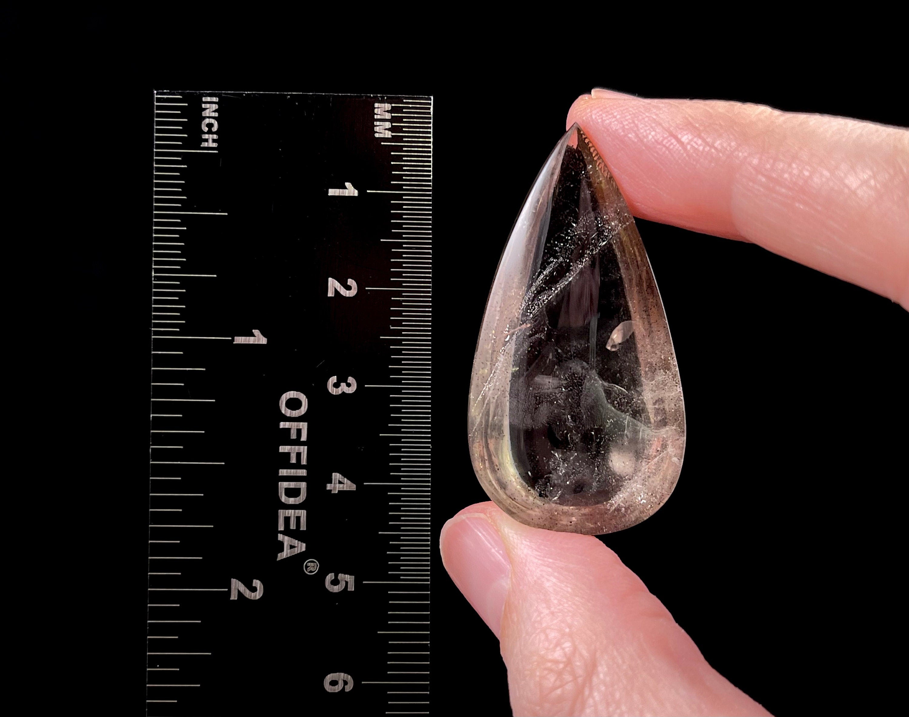Natural Pink Fire Quartz Teardrop Gemstone - Covellite Crystal for Jewelry Making, Healing & Meditation (52056) | Perfect for Necklaces, Earrings & Spiritual Practices