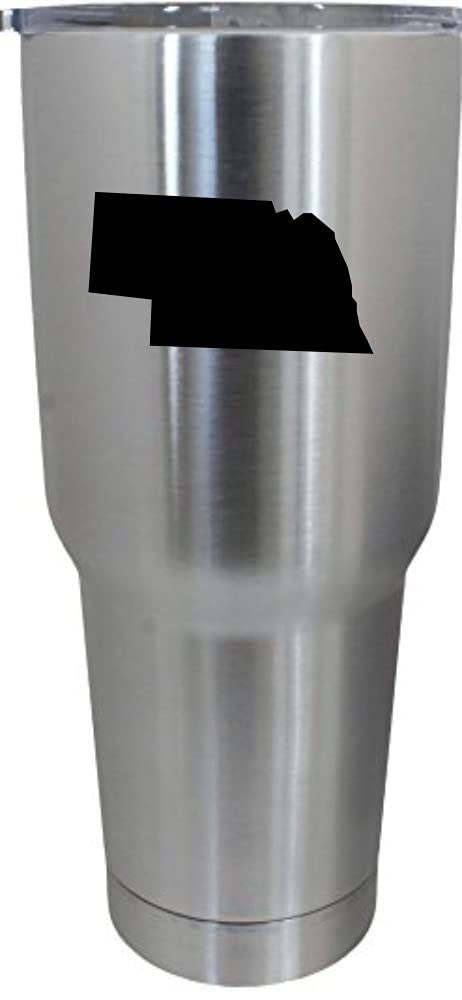 Nebraska States Etched 30oz Stainless Steel Tumbler - Double Wall Vacuum Insulated, Keeps Drinks Hot/Cold for Hours - Perfect for Travel, Camping & Office Use