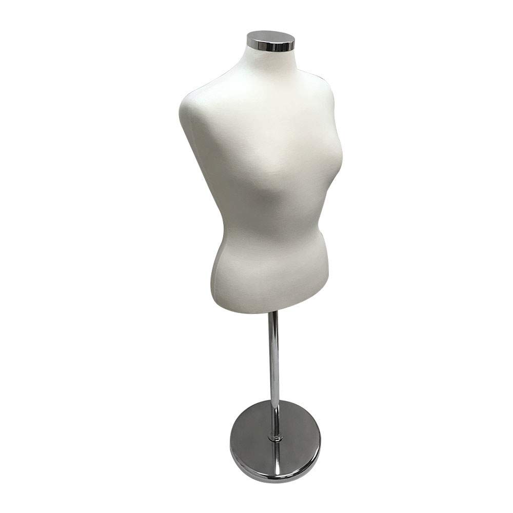 Adjustable Female Mannequin Dress Form with Chrome Base - Perfect for Tailoring, Fashion Design & Boutique Displays