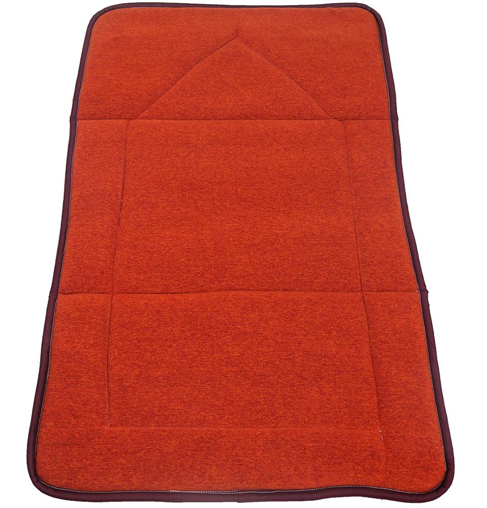 Foldable Orthopedic Foam Islamic Prayer Mat - Non-Slip Portable Prayer Rug for Muslim Salah, Orange - Perfect for Home, Mosque & Travel Use