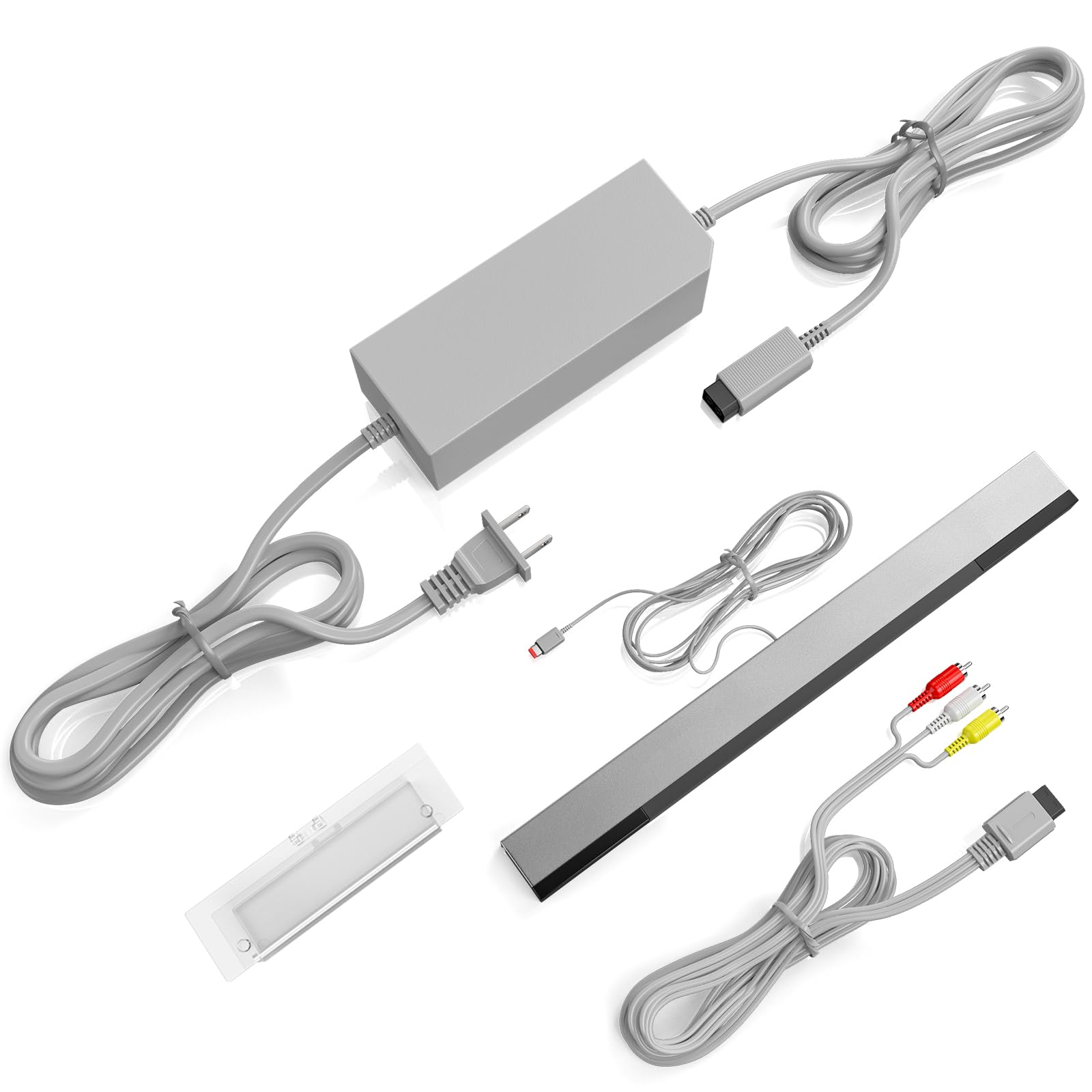 3-in-1 Wii Wired Motion Sensor Bar with AC Power Adapter & AV Cable - Compatible with Nintendo Wii (Not Wii U) | Perfect for Gaming Setup & Home Entertainment System