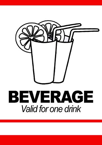 Fast & Affordable Custom Drink Tickets - 2000 Red Beverage Vouchers by MyZone Printing | Perfect for Bars, Parties, Events & Fundraisers