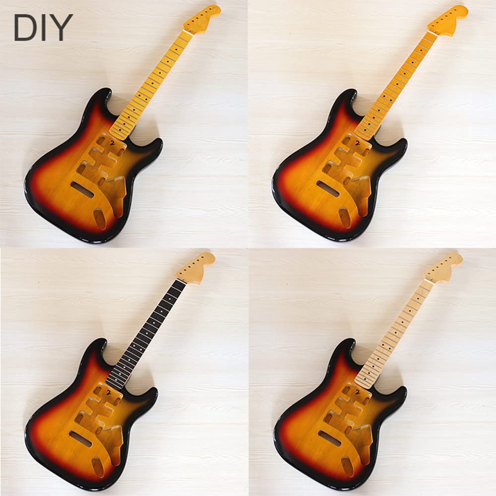Fender ST Strat Electric Guitar Body - DIY Poplar HSH Replacement Part with Sunburst Finish | Perfect for Guitar Upgrades, Custom Builds & Repair Projects