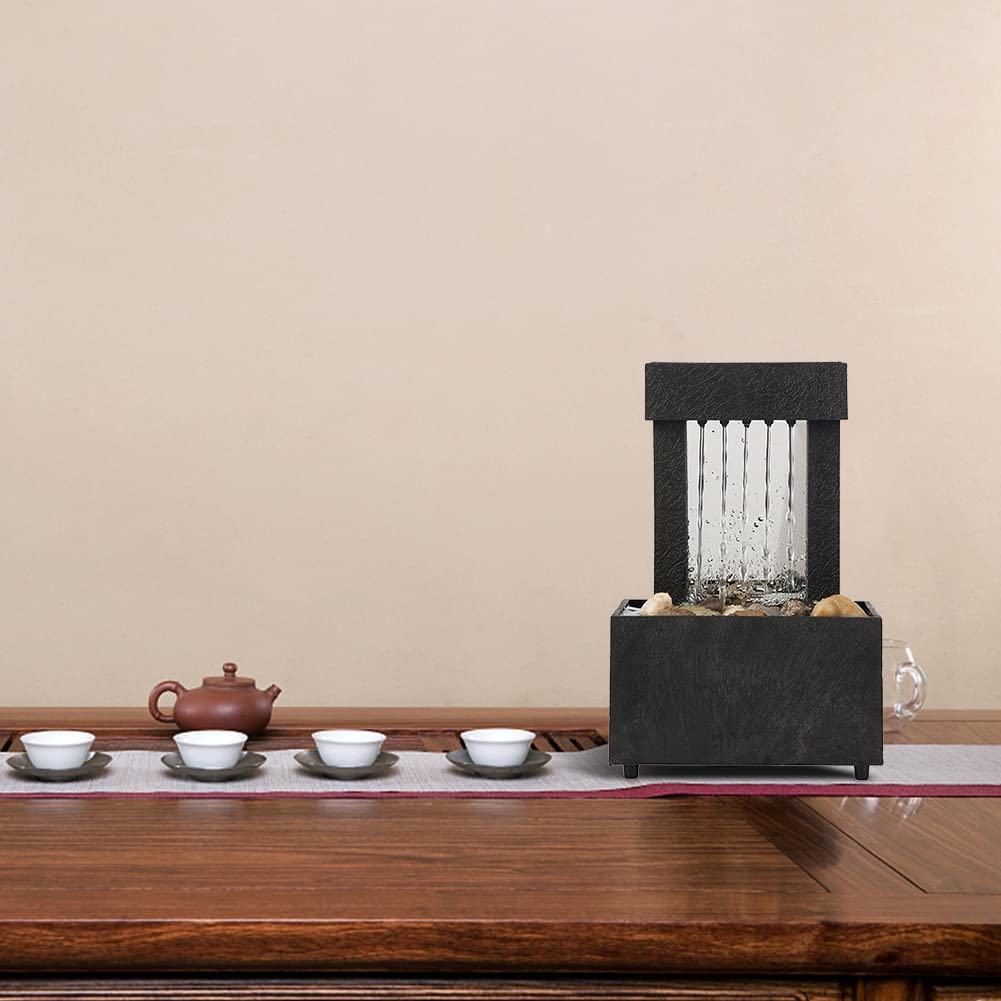Indoor Tabletop Fountain - Zen Water Feature for Home, Office & Meditation | Relaxing Desktop Decor with Flowing Water | Perfect Gift for Home, Office & Teahouse Decorations
