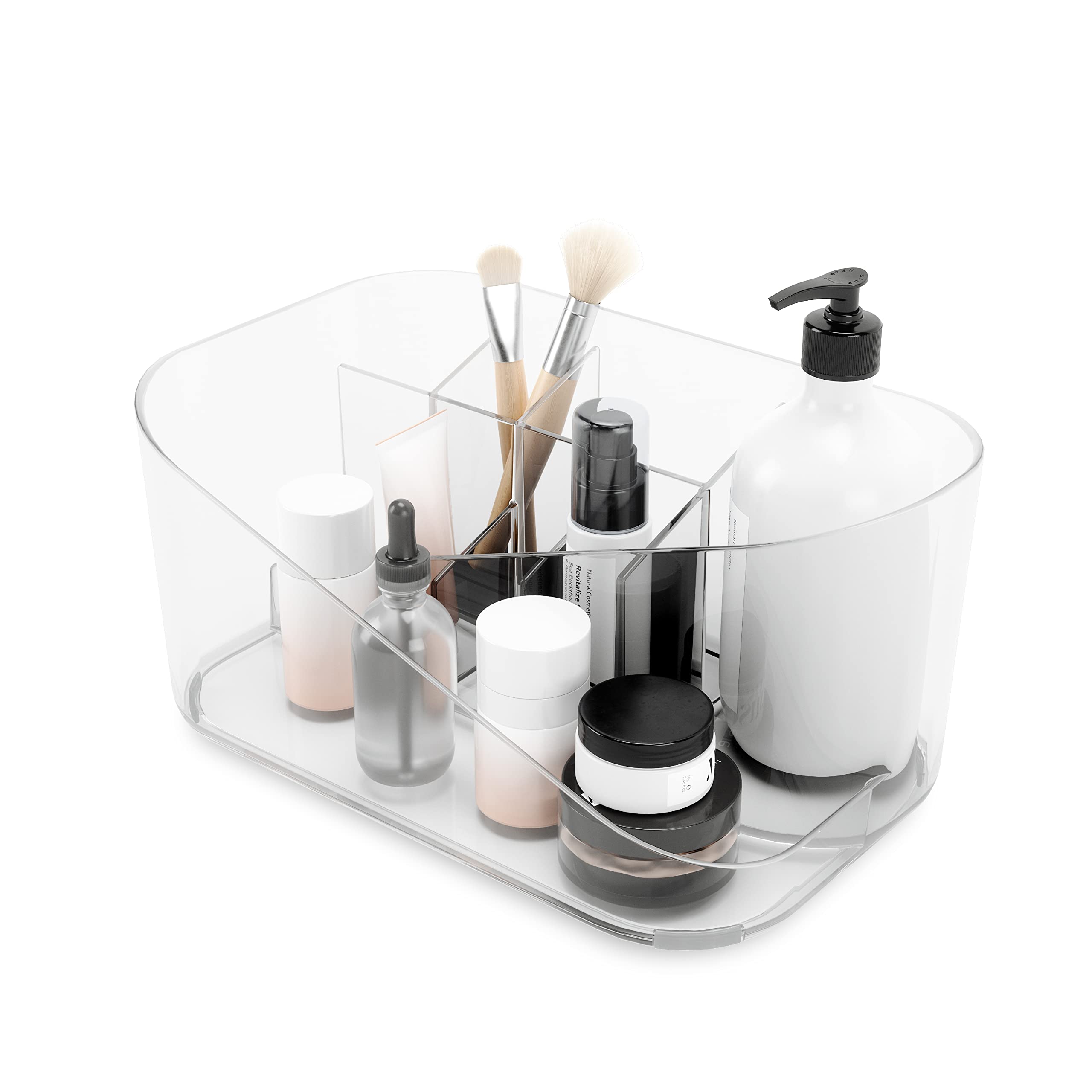 Umbra Glam Organizer - Clear Acrylic Makeup & Jewelry Storage Box for Vanity, Bathroom & Travel | Stylish & Durable Home Decor