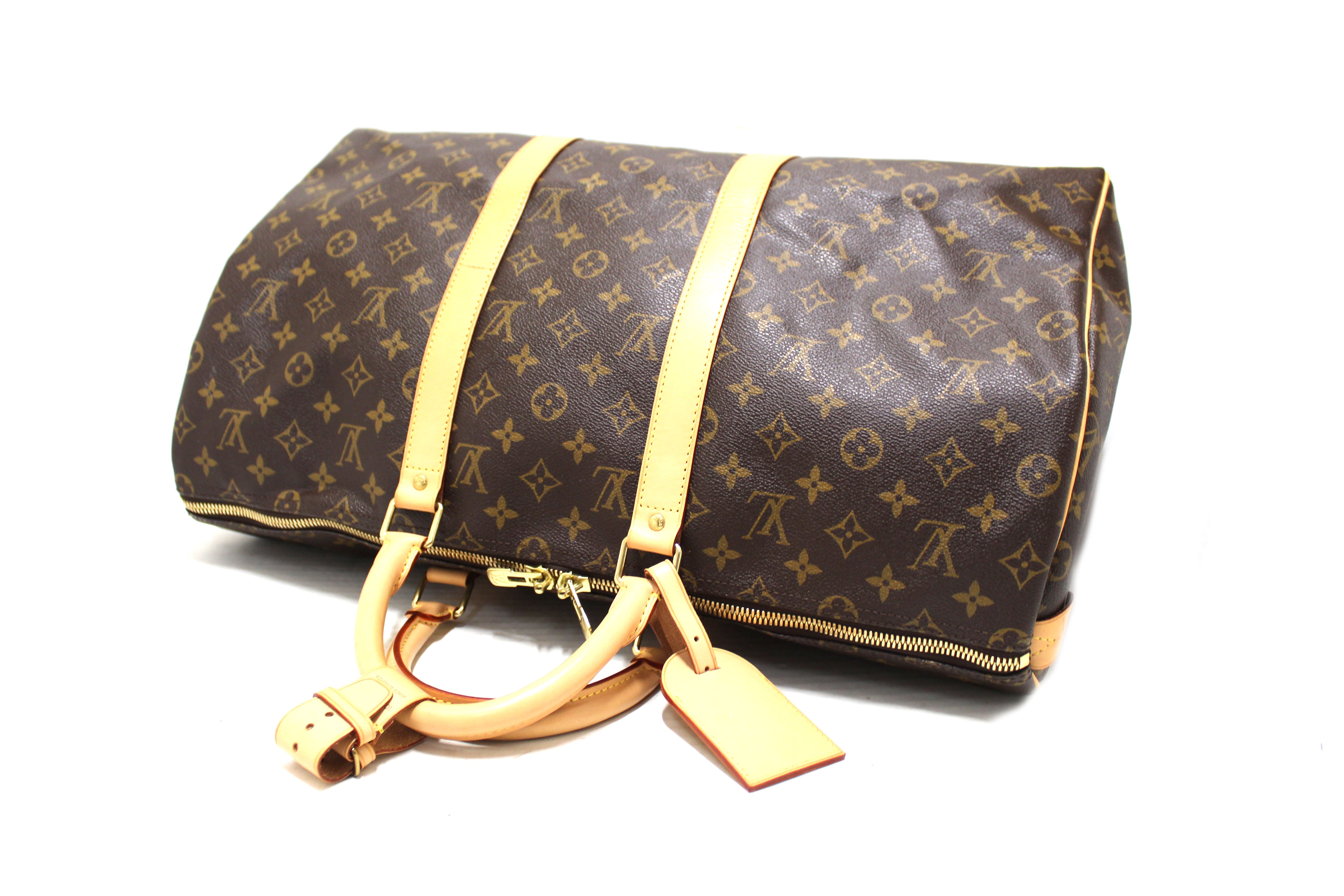 Authentic Louis Vuitton Monogram Keepall 50 Duffle Bag - Luxury Travel Carry-On for Weekend Getaways & Business Trips