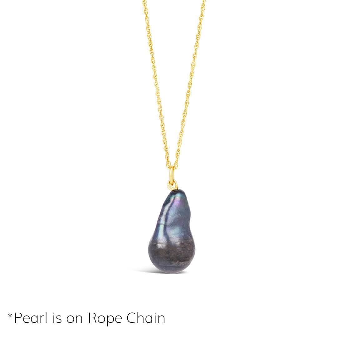 Elegant Baroque Pearl Necklace in Black & Gold - Perfect for Weddings, Parties & Special Occasions