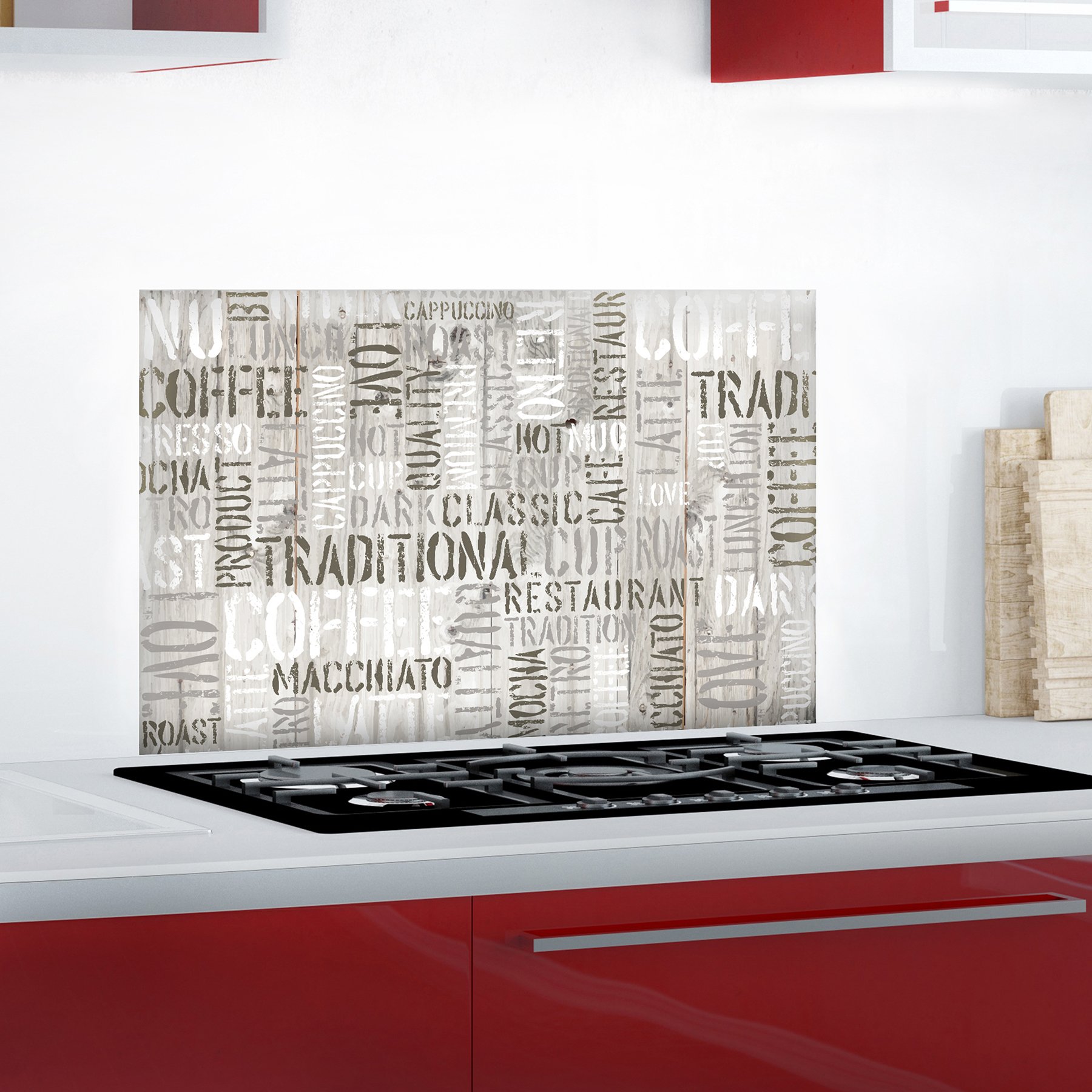 CR-67250 Modern Gray Coffee Kitchen Panel - Stylish Home Decor for Kitchens & Dining Rooms | Perfect for Coffee Bars & Breakfast Nooks