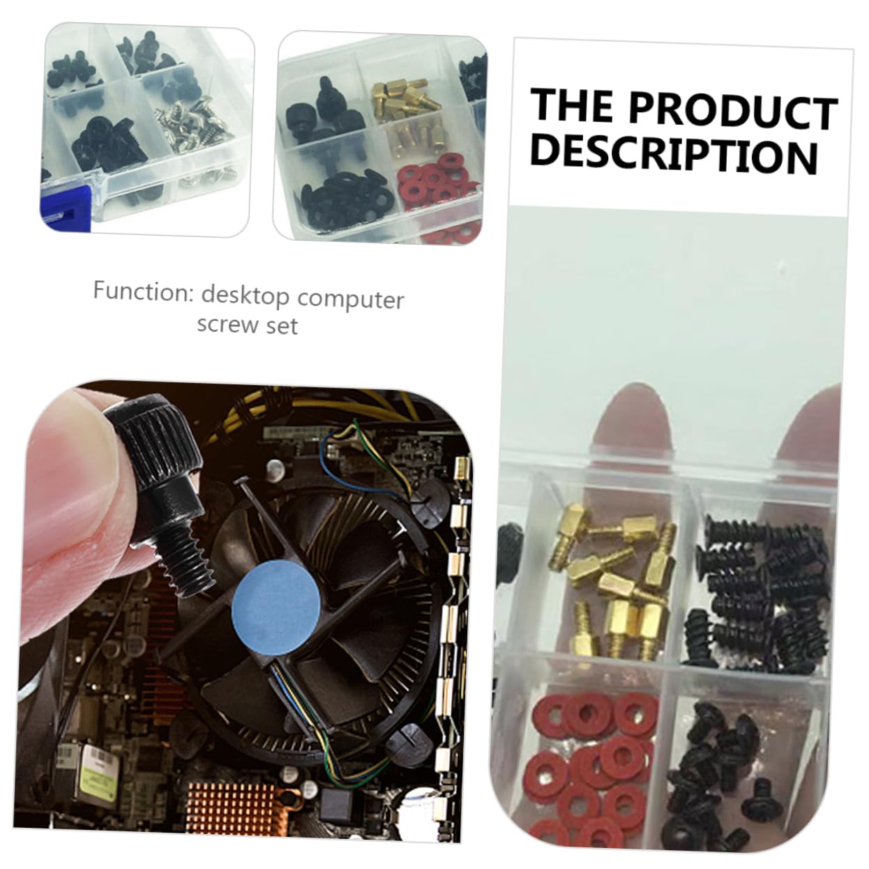 1 Set Computer Case Screws - Electronic Product Fittings & Computer Accessories for Repair - Reusable Countersunk Head Metal Screws with Paper Washers - Perfect for PC Building, Maintenance, and Chassis Assembly
