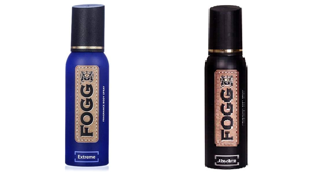 Fogg Extreme + Absolute Deodorant Spray for Men (120ml x 2) - Long Lasting Body Odor Protection - Gym, Office & Daily Use