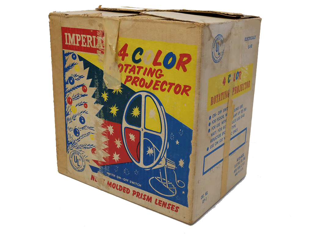 Vintage Imperial Motorized Color Wheel Rotating Projector for Christmas Decorations - Perfect for Holiday Home Decor, Tree Lighting, and Festive Party Ambiance