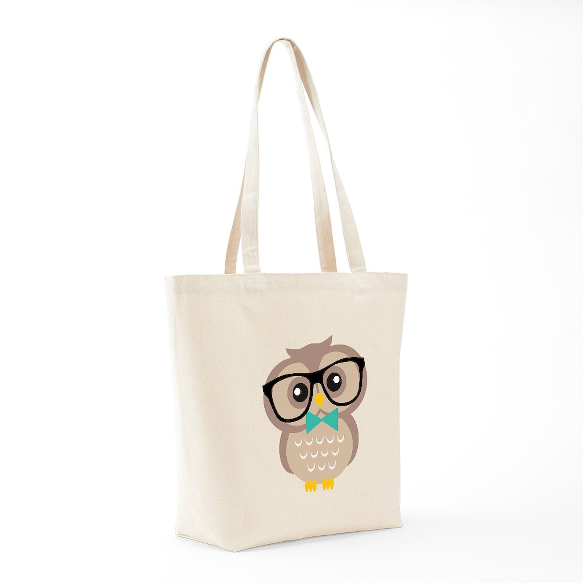 Stylish Hipster Owl Canvas Tote Bag - Eco-Friendly Reusable Shopping Bag for Women & Men | Perfect for Groceries, Beach, Work & School