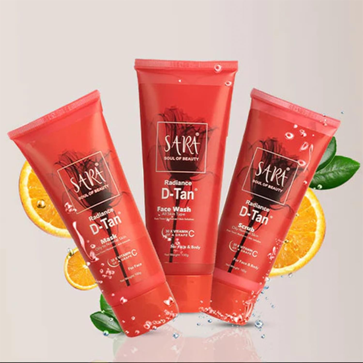 Detox & Glow Face Care Kit - Mask, Scrub & Face Wash Set (3 x 100g) for Tan Removal, Exfoliation & Radiant Skin | Perfect for Daily Skincare Routine & Spa Treatments