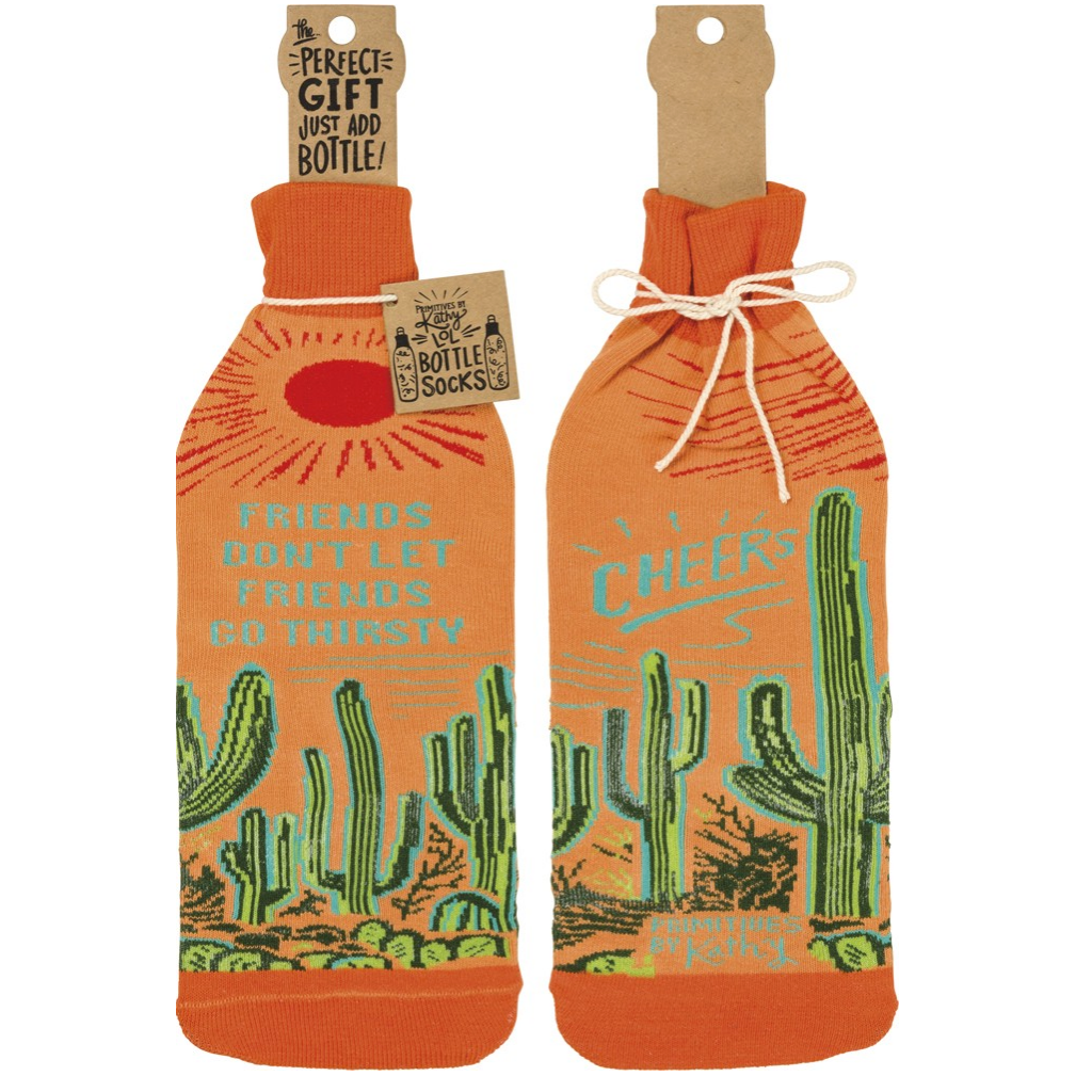 Friends Don't Let Friends Go Thirsty - Insulated Bottle Sleeve for Water Bottles | Keeps Drinks Cold/Hot | Perfect for Gym, Hiking & Office Use