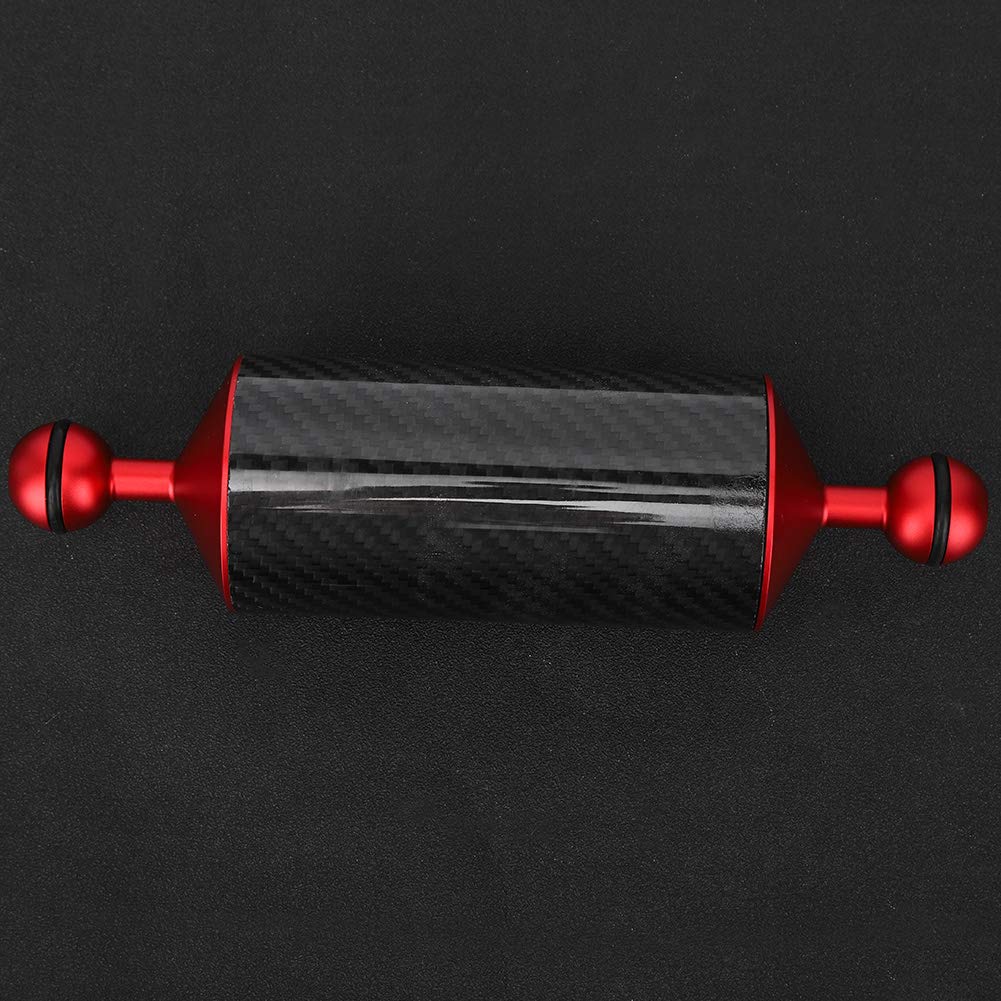 Carbon Fiber Diving Float Arm - 8 Inch Portable Underwater Floating Arm for Macro & Wide Angle Photography | Dual Ball Lightweight Design | Perfect for Scuba Diving, Snorkeling & Underwater Camera Buoyancy Control