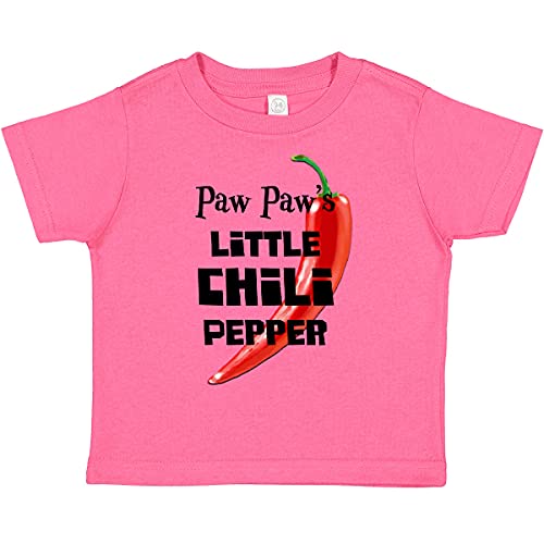 Inktastic Paw Paw's Little Chili Pepper Toddler T-Shirt - Cute Baby Boy & Girl Clothes for Playdates, Daycare & Family Photos