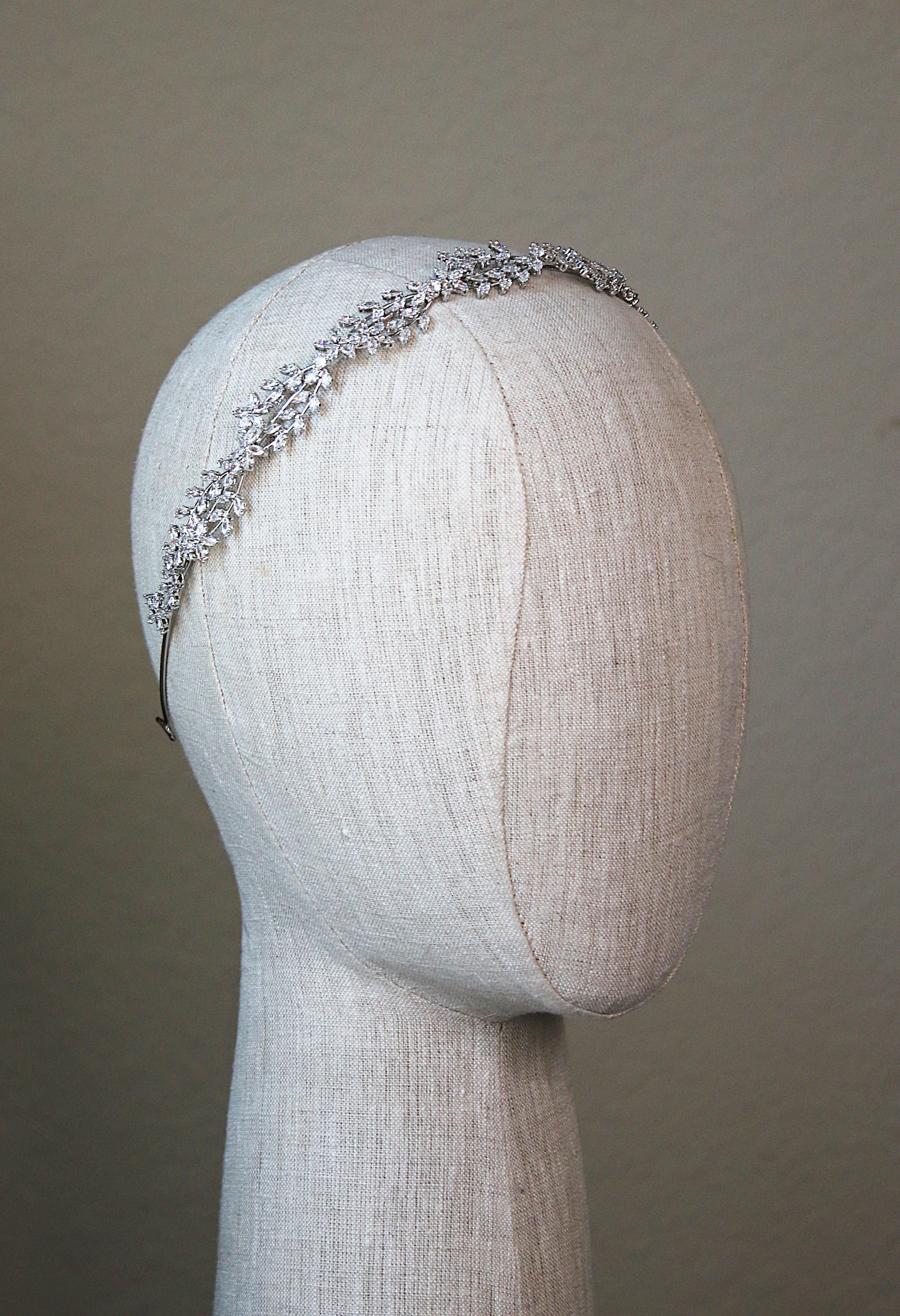 AMBROSE Simulated Diamond Headband Tiara - Elegant Rhinestone Hair Accessory for Weddings, Prom & Special Occasions
