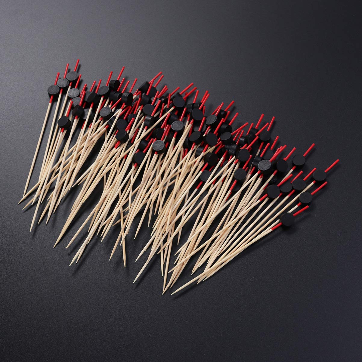 Premium Wooden Appetizer Picks - 100pcs Food Sticks for Fruit, Cheese, Cocktails & Party Platters | Reusable & Eco-Friendly Wooden Skewers for Entertaining, BBQ, Wedding, and Catering Events