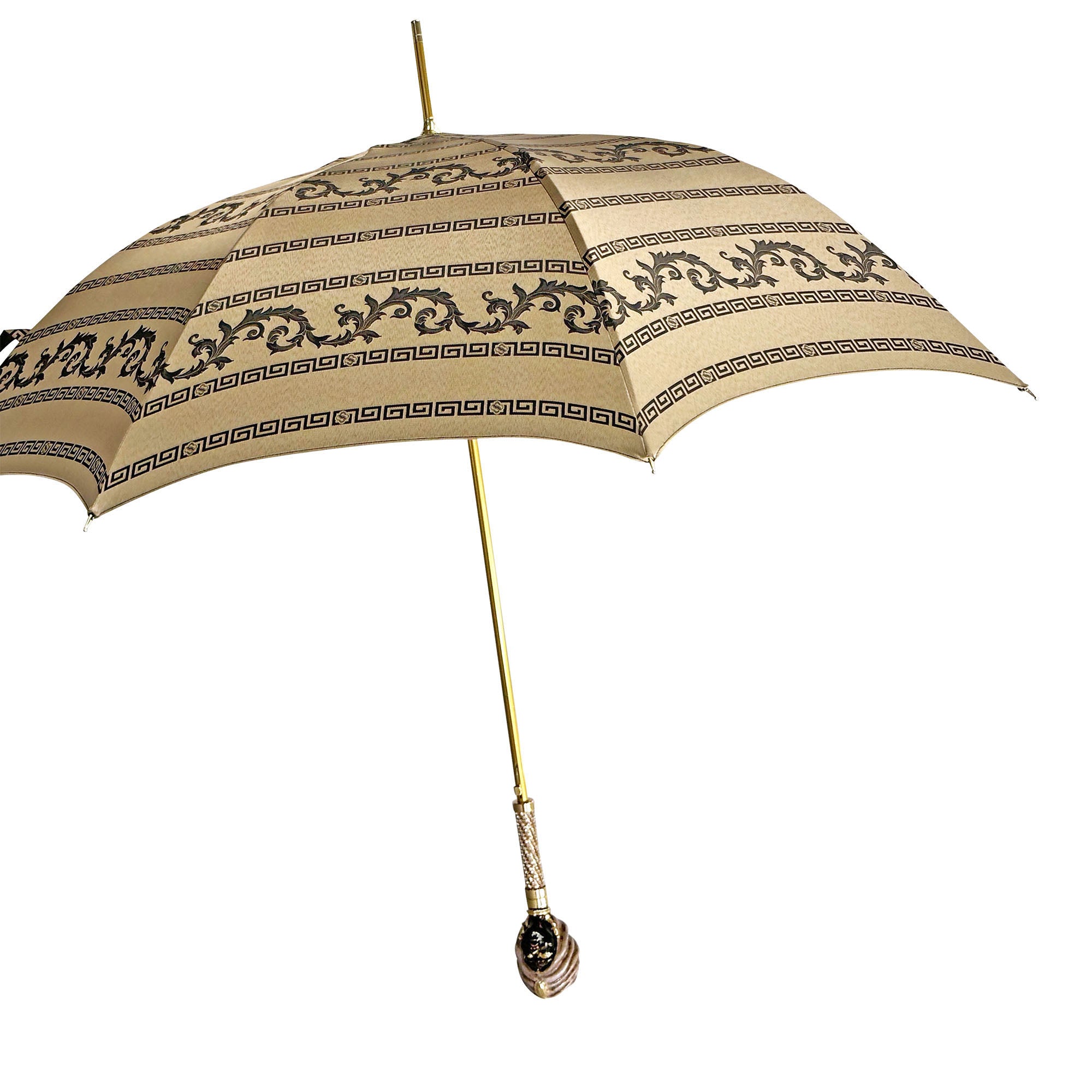 Exclusive ilMarchesato Umbrella with Classic Sicily Testa di Moro Design - Stylish Rain Protection for Outdoor Events, Travel & Daily Commute