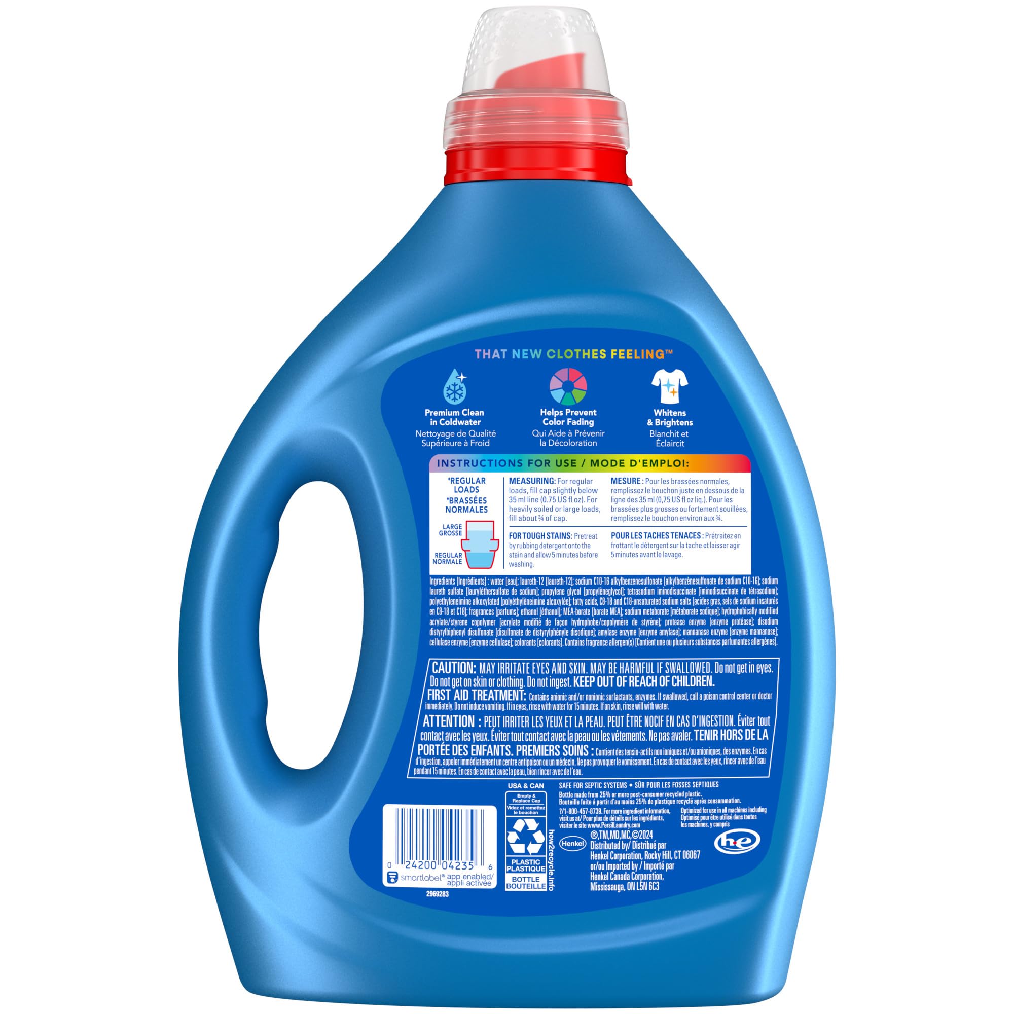 Persil Original Everyday Clean Liquid Laundry Detergent - HE High Efficiency, 2X Concentrated Formula (82.5 fl oz, 110 Loads) for Deep Stain Removal | Perfect for Family Laundry, Gym Clothes & Tough Stains