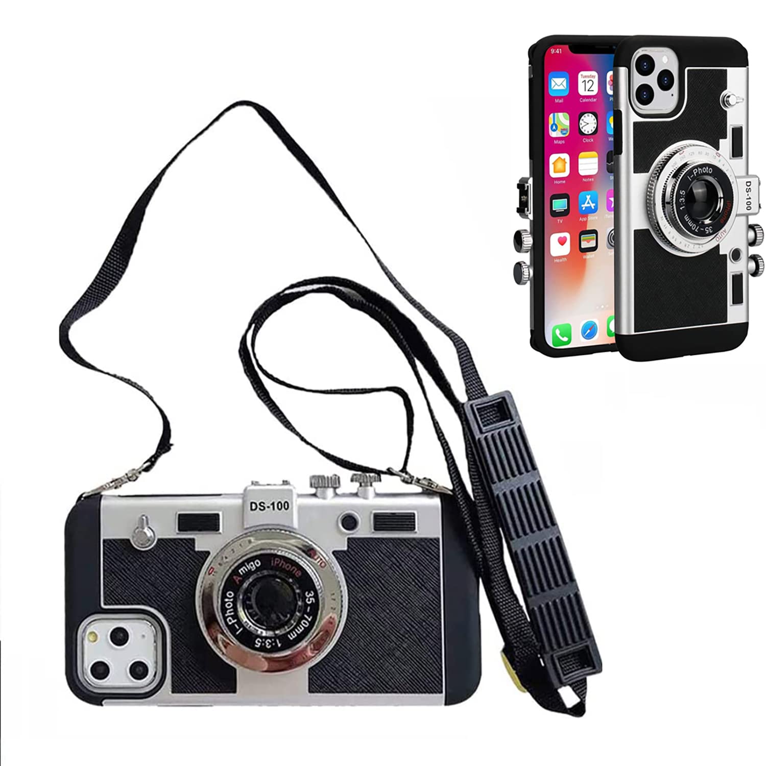 2022 New Emily in Paris 3D Silicone Camera Phone Case for iPhone 11/12/13/X/XS/XS Max/XR Series - Trendy Protective Cover (Black, iPhone 11) - Perfect for Fashion Lovers & Paris-Themed Gifts