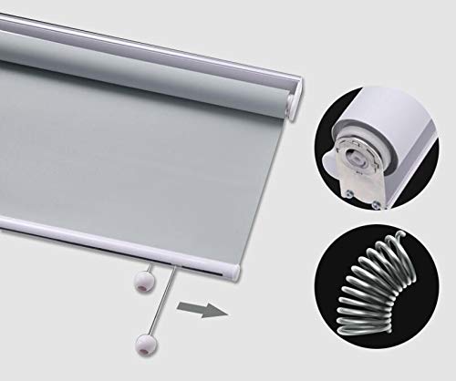 Premium Blackout Roller Shades - Cordless UV Protection Window Blinds, 47