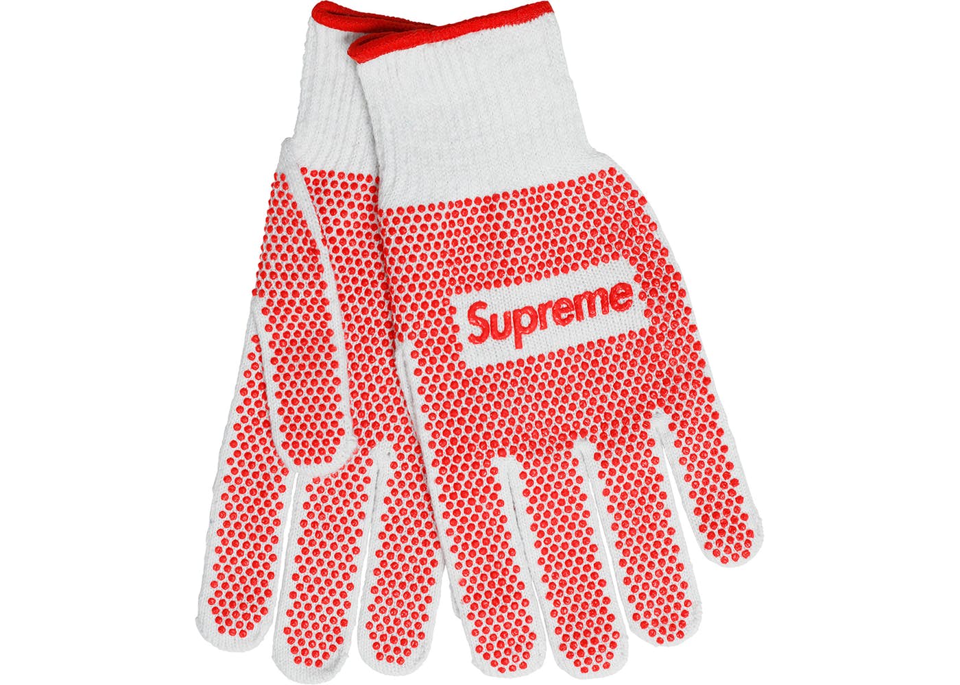 Supreme Grip Work Gloves - Durable White Safety Gloves for Construction, Gardening & DIY Projects