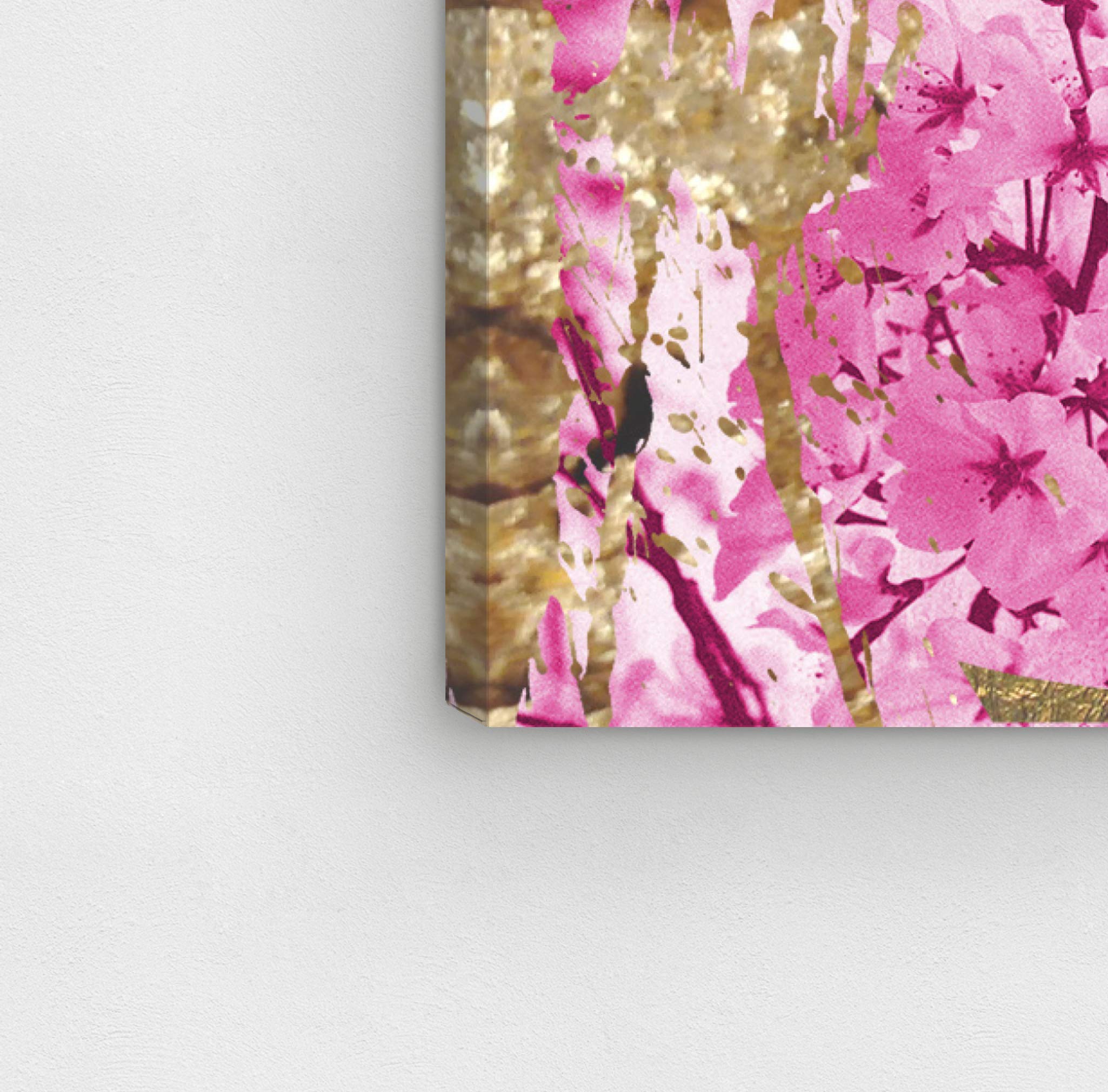 Botanical Couture Pink Wall Art Canvas Prints - Fashion & Glam Home Decor for Living Room, Bedroom & Office