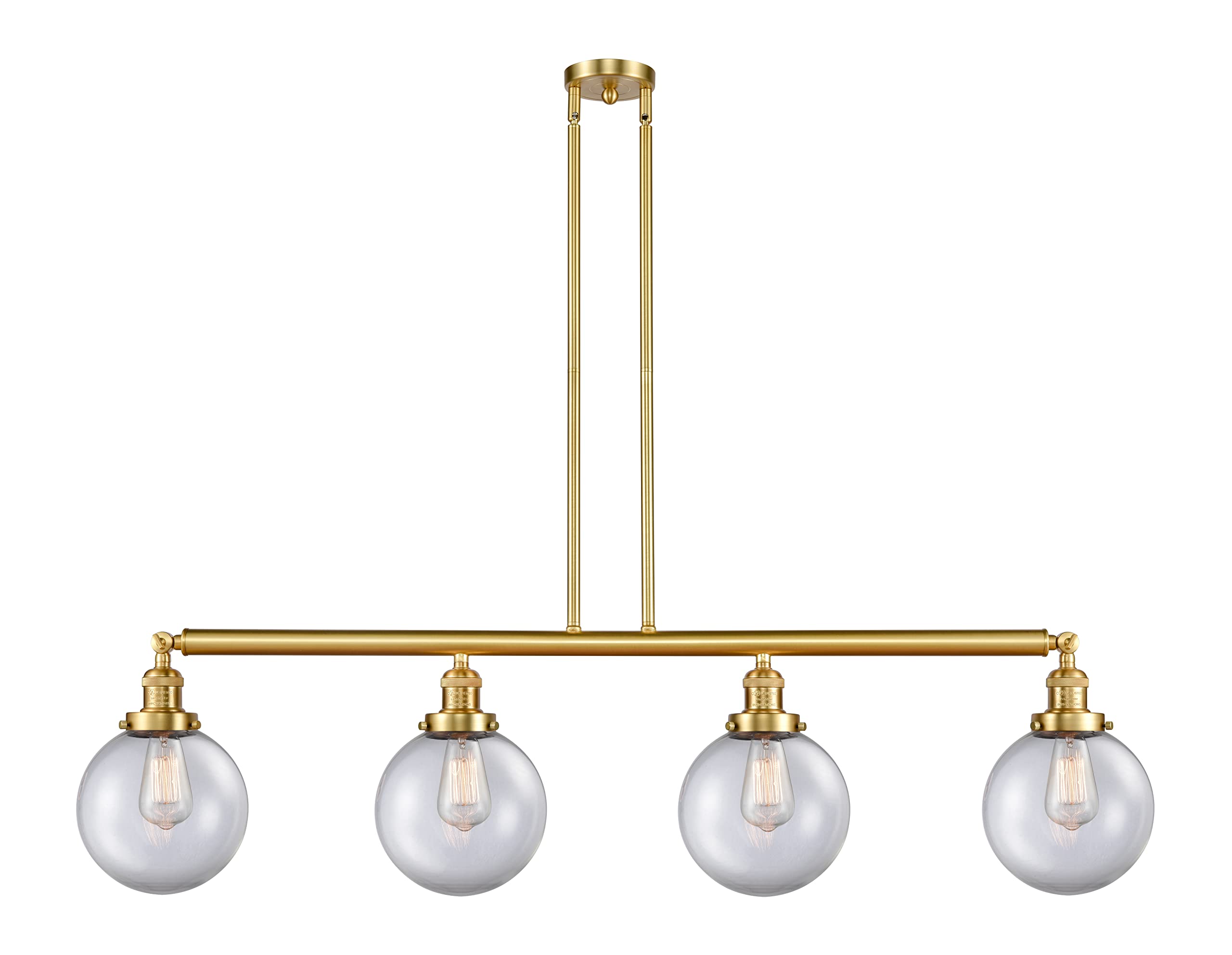 214-SG-G202-8 Large Beacon 4 Light Island Light - Modern Pendant Lighting for Kitchen Island, Dining Room, and Commercial Spaces