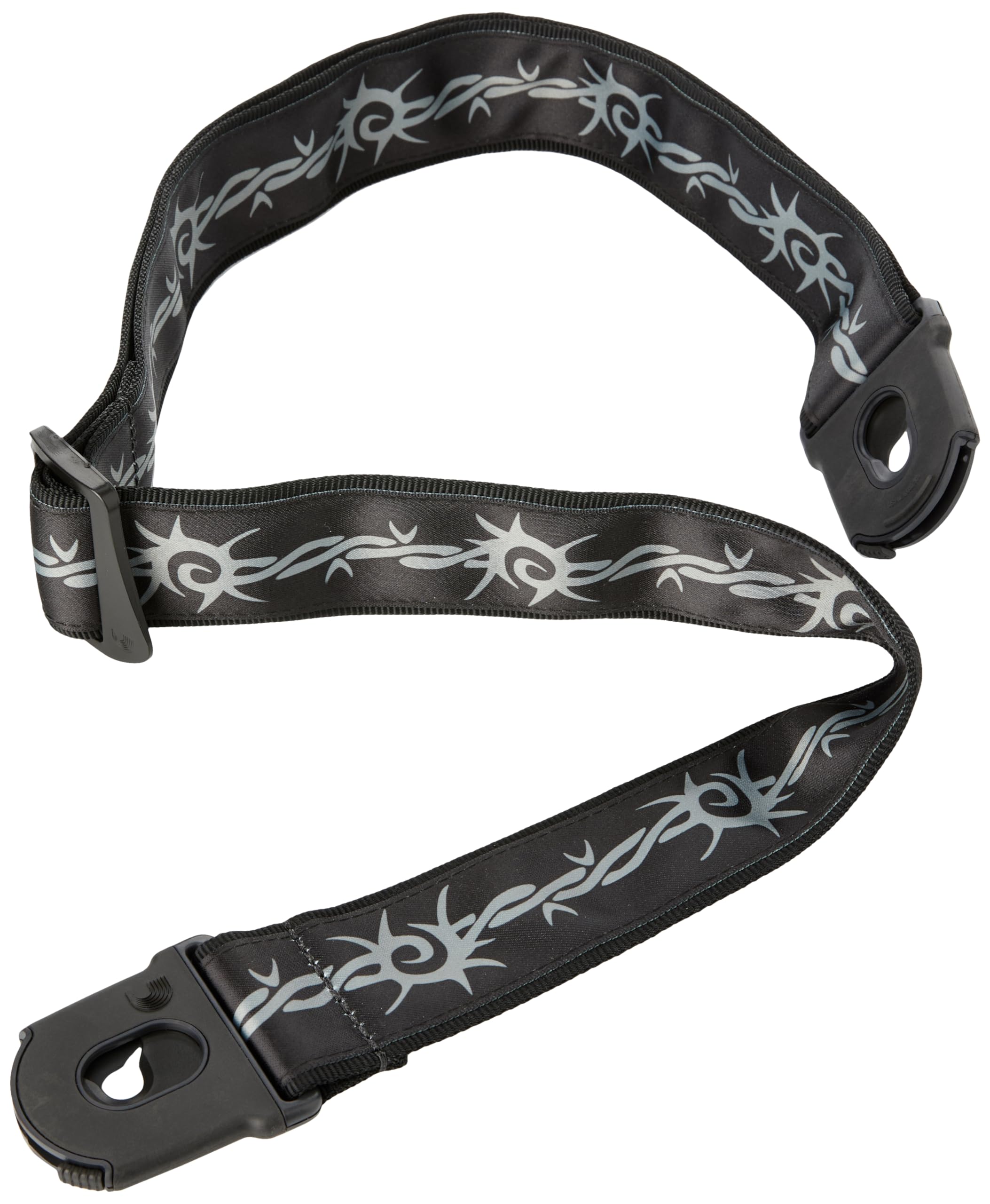 D'Addario Locking Guitar Strap - Secure Adjustable Strap for Electric Guitar, Acoustic Guitar & Bass - Barbed Wire Design - Perfect for Live Performances, Studio Sessions & Stage Shows
