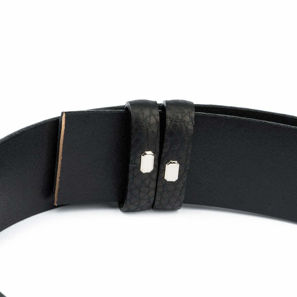 Premium Black Soft Leather Belt Strap for Men - 35mm Pebbled Calfskin - Compatible with Cartier Buckles - Perfect for Business, Casual & Formal Attire