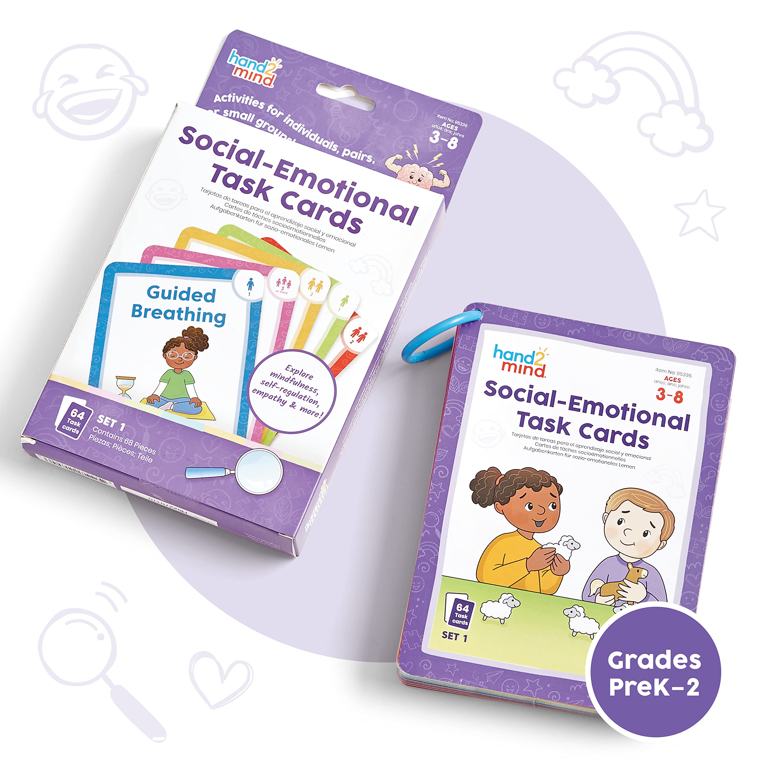 Social Emotional Learning Cards for Kids Ages 3+ | Play Therapy & Conversation Starters | Classroom & Home Use