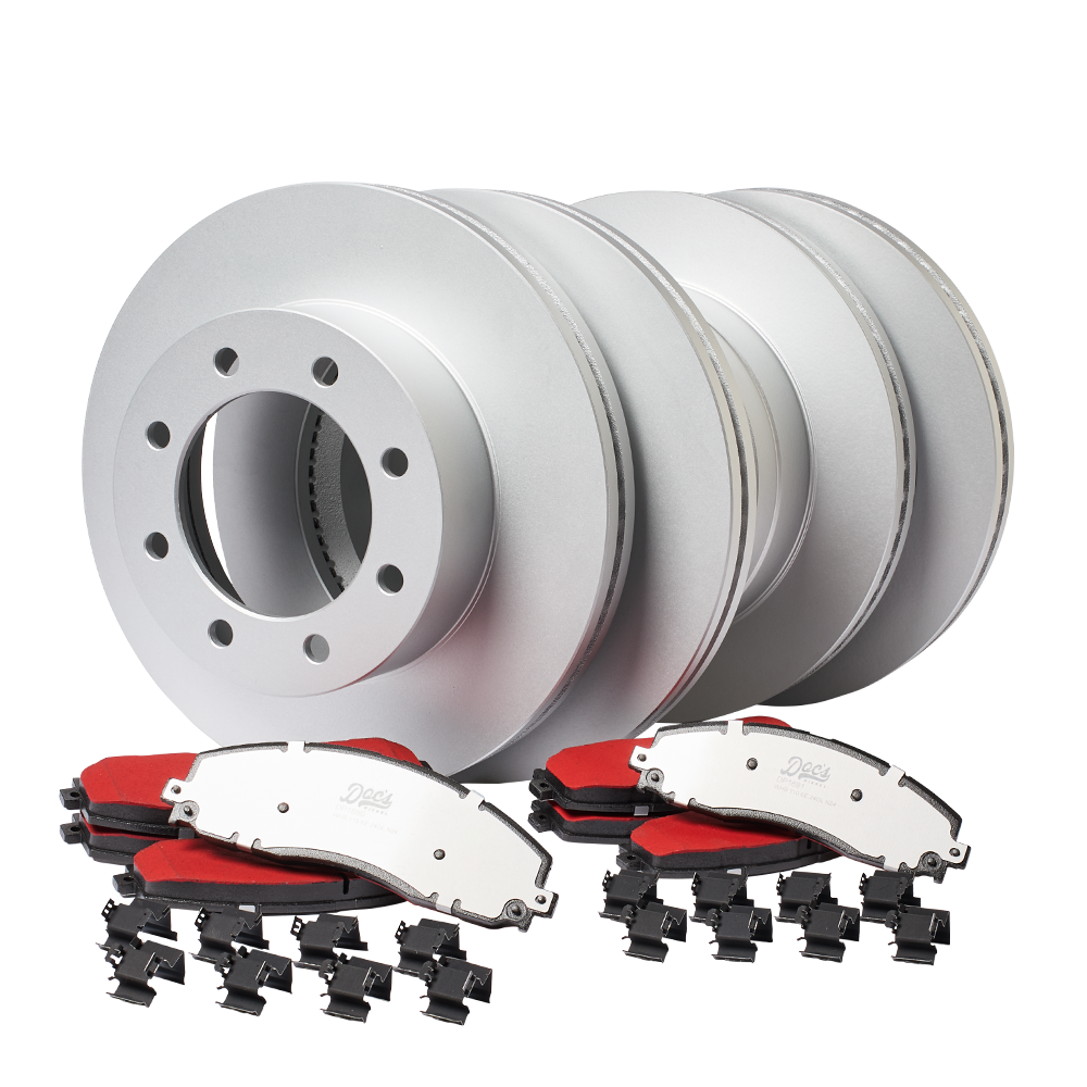 High-Performance Doc's Diesel Ford 6.7L Powerstroke Front & Rear Brake Pads & Rotors Kit (2013-2022) - Perfect for Heavy-Duty Towing, Off-Roading & Daily Driving
