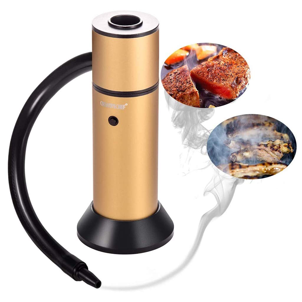 Portable Wood Smoke Gun Infuser for Kitchen, BBQ, and Cocktails - Enhance Flavor of Meat, Cheese, Steak, Popcorn & Drinks | Perfect for Home Cooking, Outdoor Grilling & Mixology