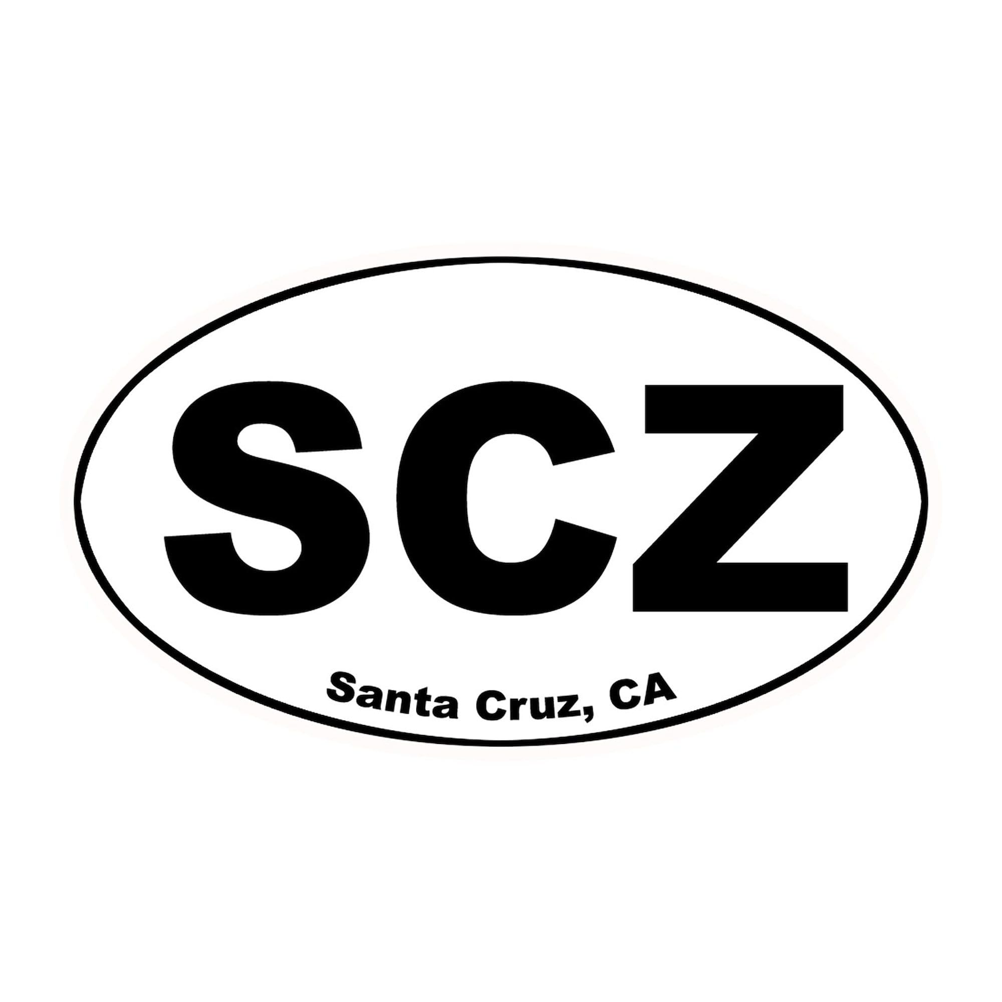 Santa Cruz SCZ Oval Sticker - Durable Vinyl Decal for Cars, Laptops & Water Bottles - Perfect for Surfers, Skateboarders & California Lovers